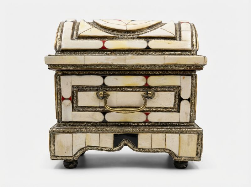 The Marrakech Medina Camel Bone & Brass Treasure Chest