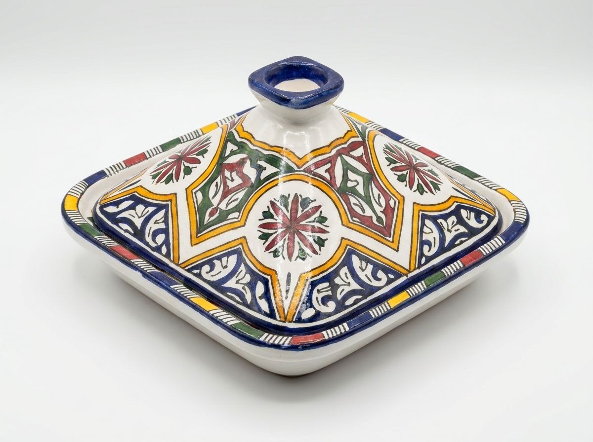 The Fassi Square Serving Tagine - Arabesque view 2