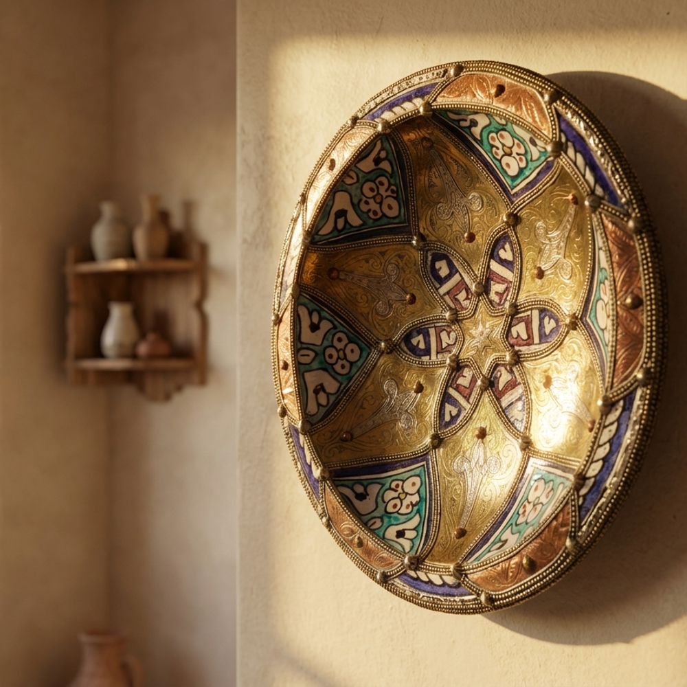 The Royal Fes Filigree & Enamel Centerpiece Bowl