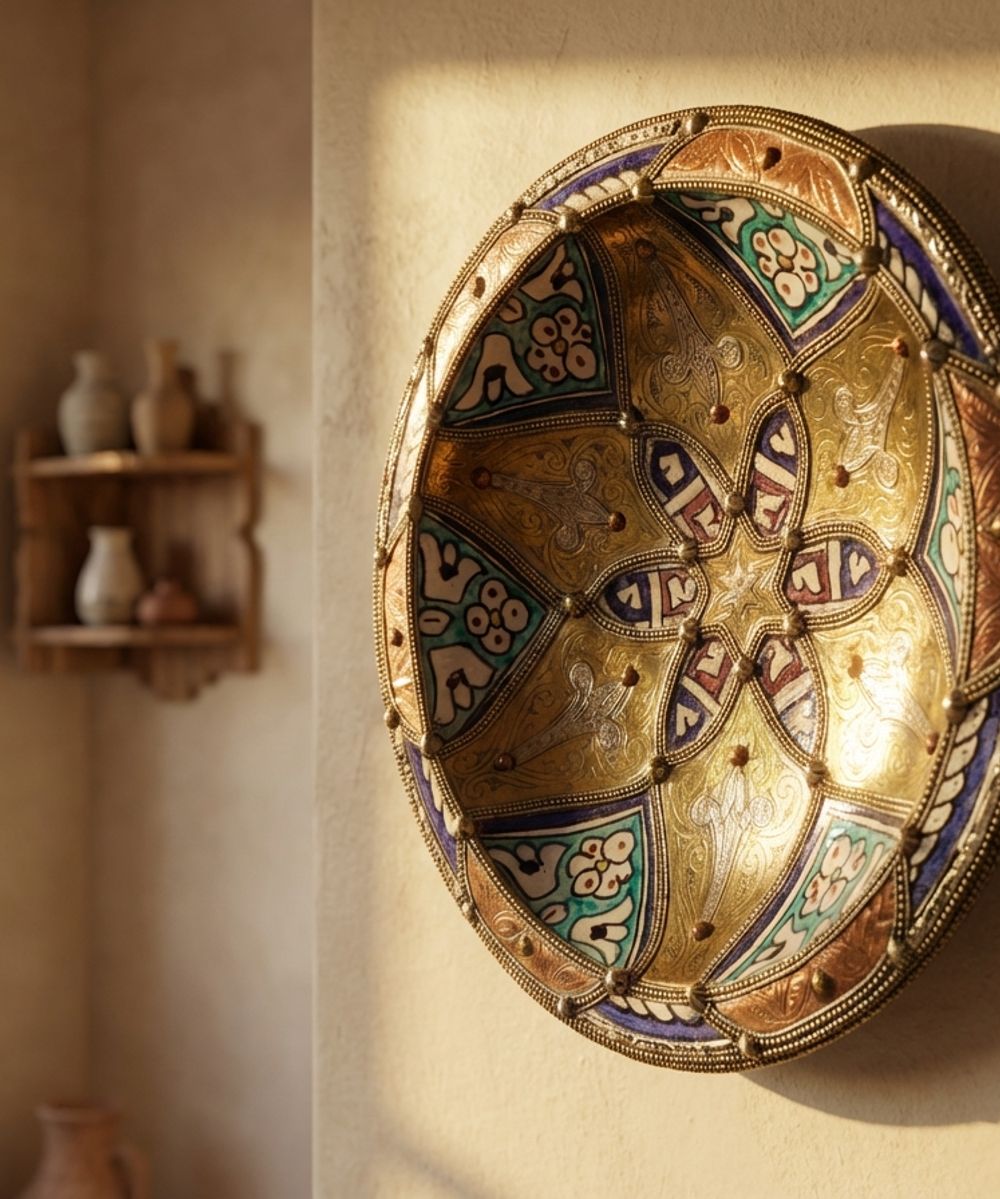 The Royal Fes Filigree & Enamel Centerpiece Bowl