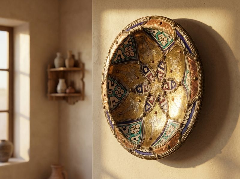 The Royal Fes Filigree & Enamel Centerpiece Bowl detail