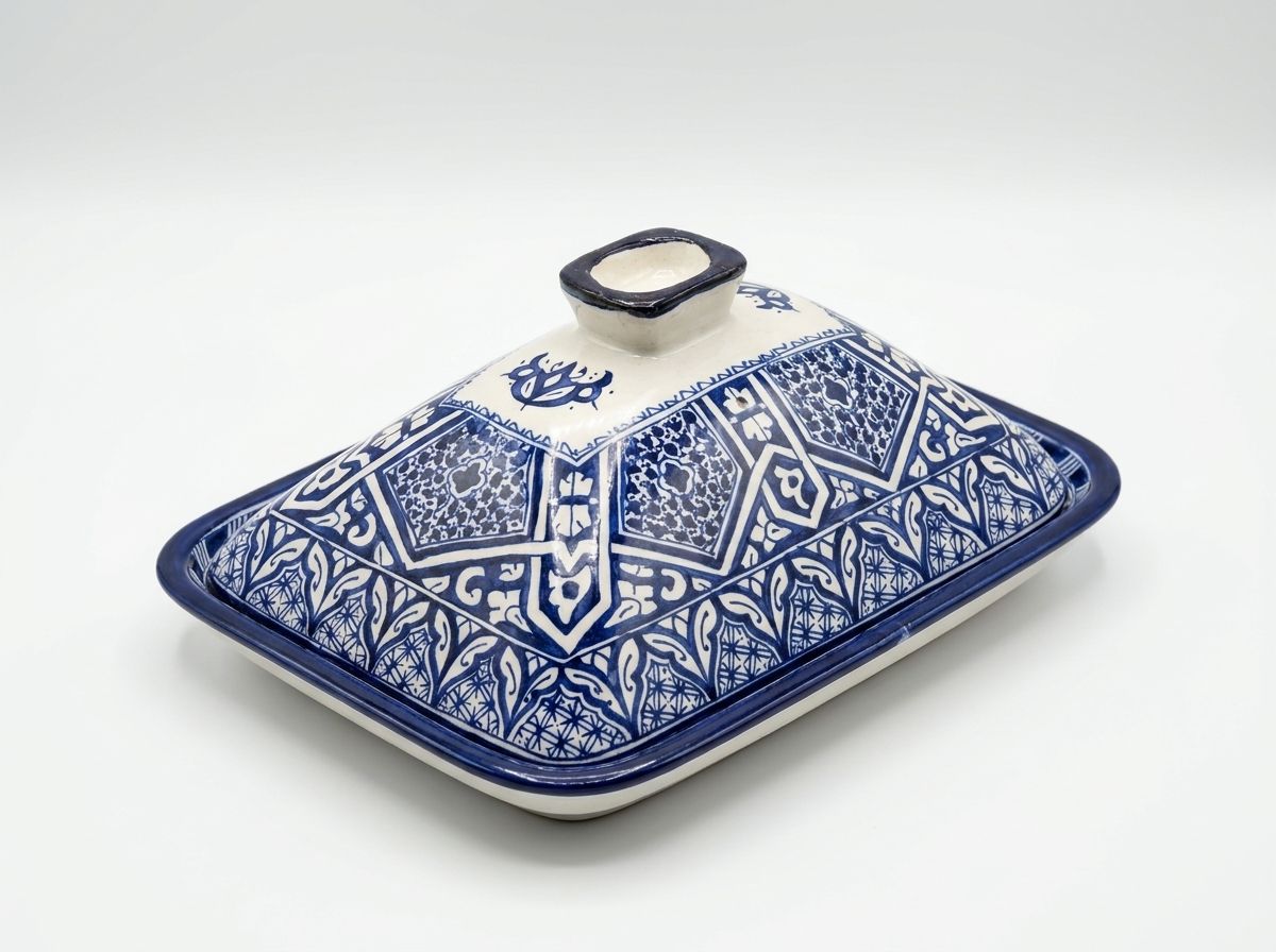 The Fez Cobalt Arabesque Butter Keeper view 2