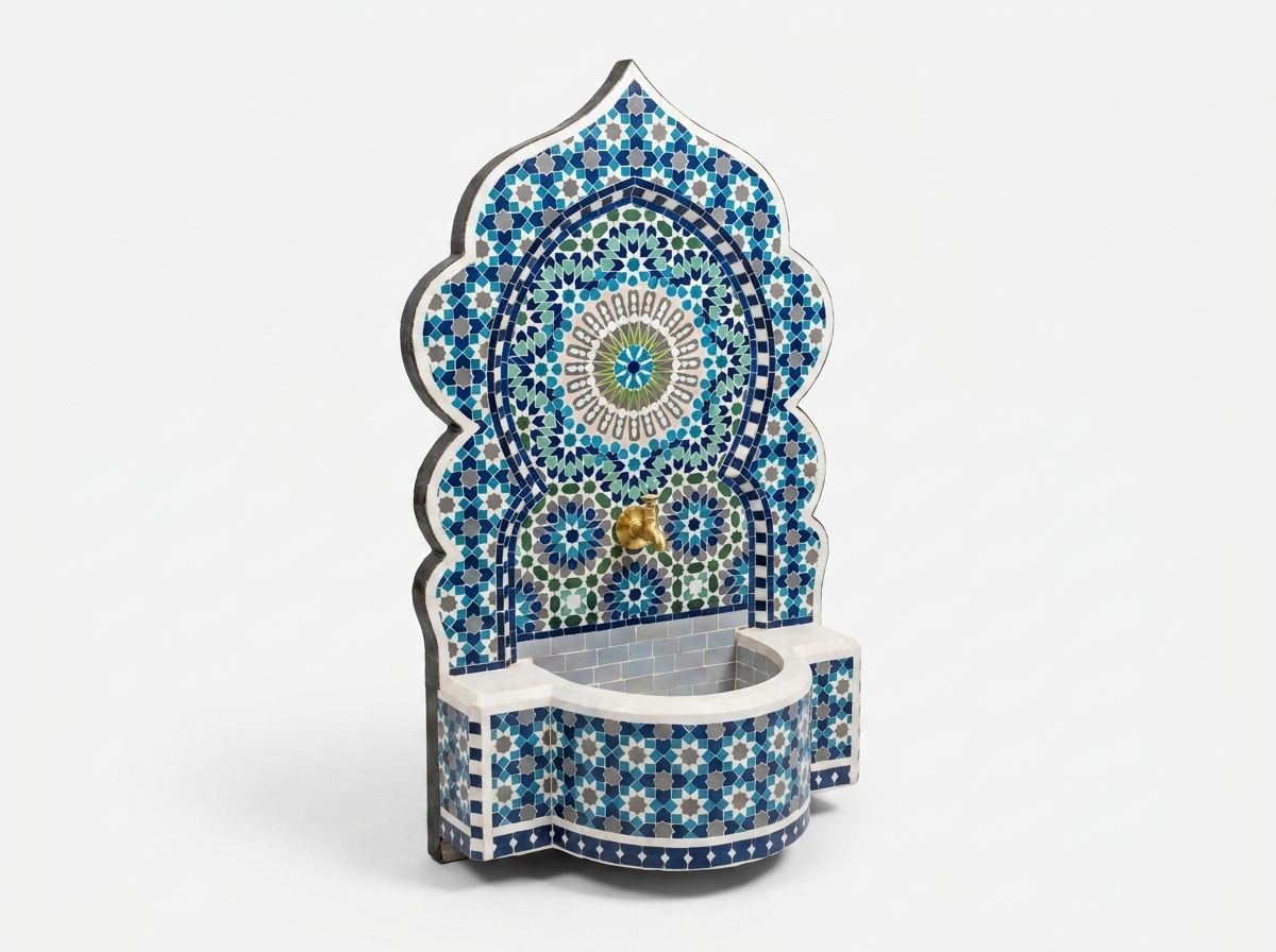 The Fez Medina Azure Zellige Fountain view 2