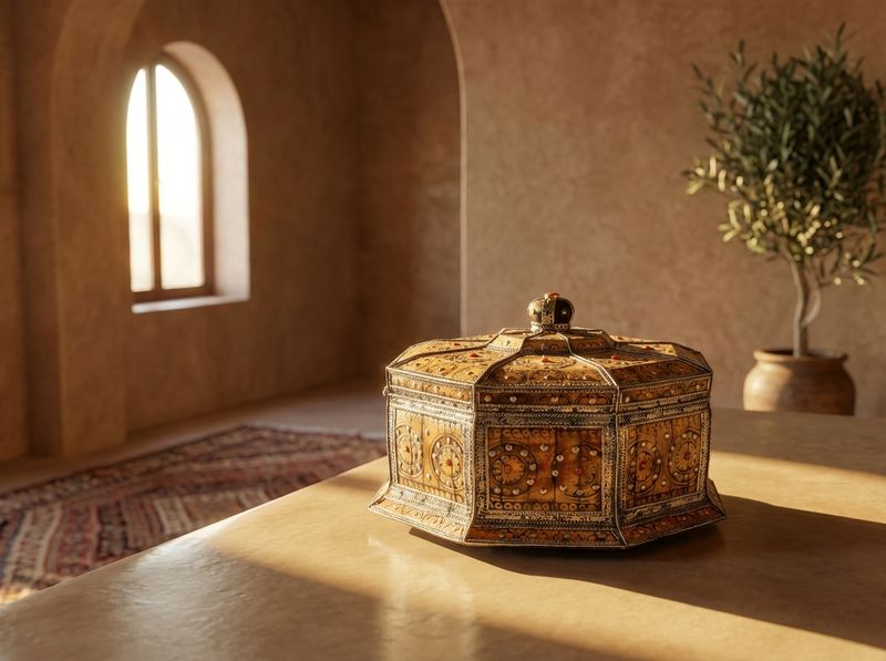 The Marrakech Royal Octagonal Treasure Box detail