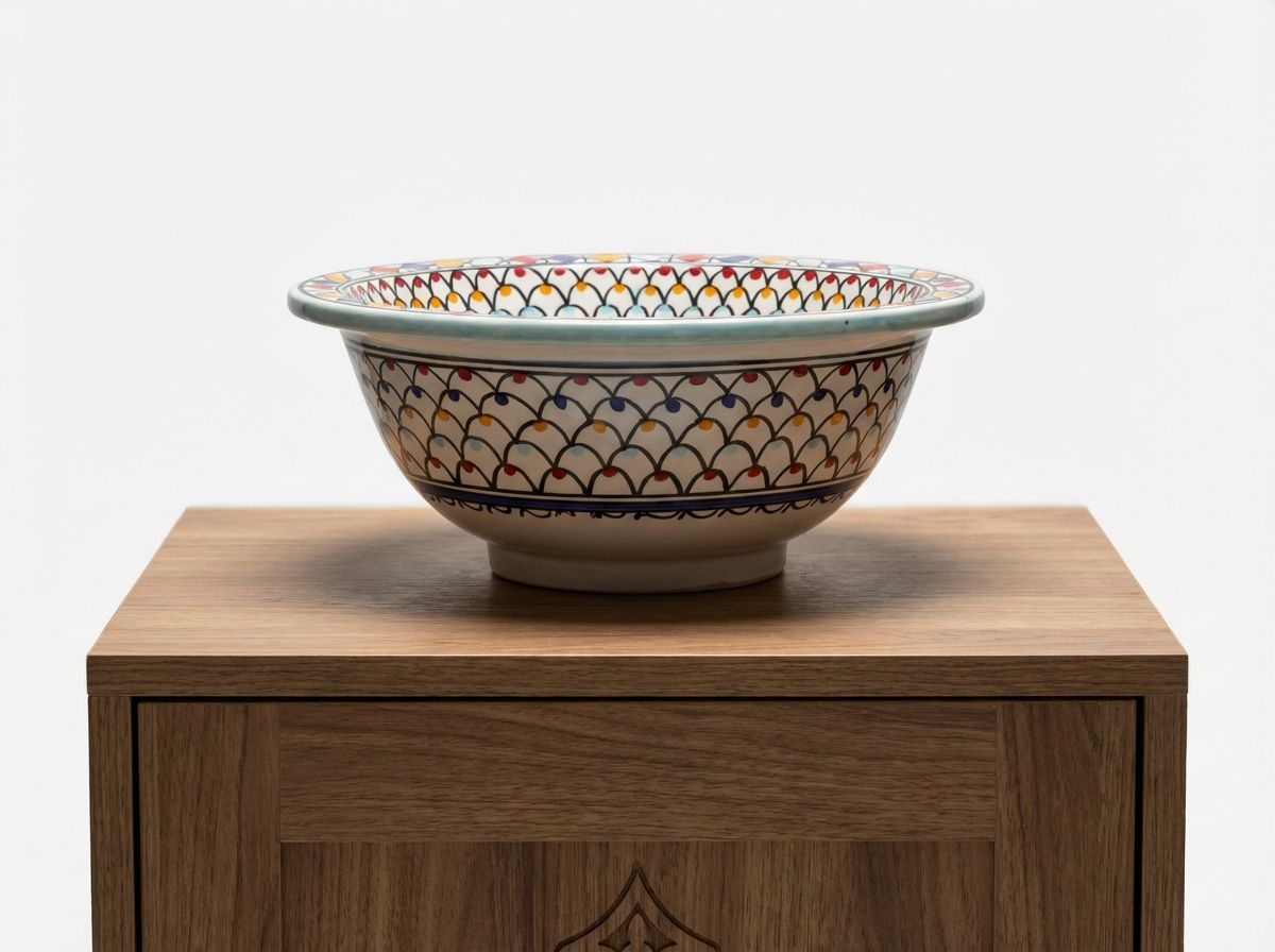 The 'Zahra' Fes Ceramic Vessel Sink view 2