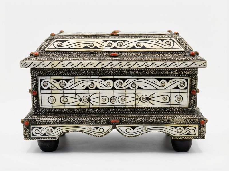 The Mogador Camel Bone & Silver Filigree Jewelry Chest
