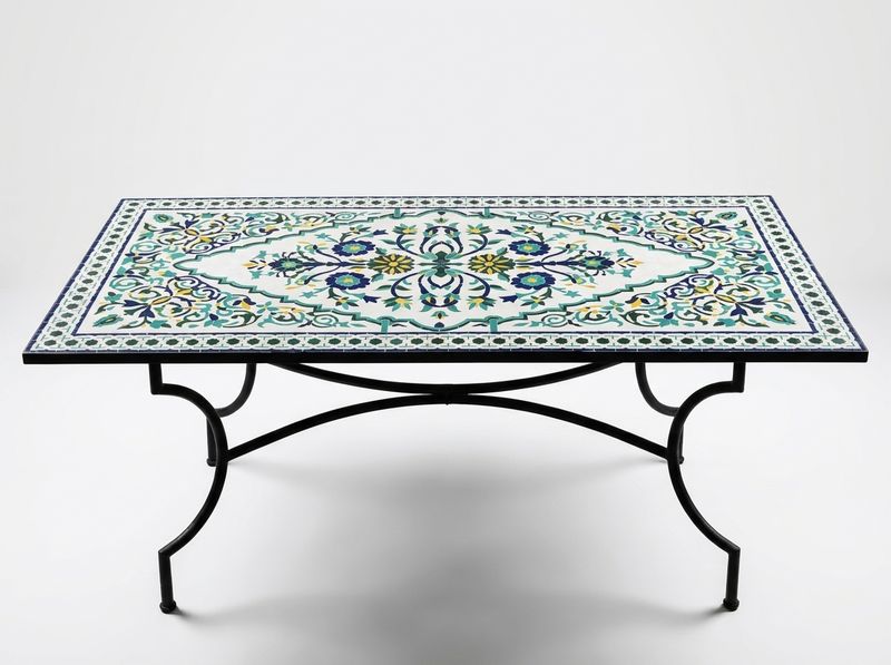The Andalusian Garden: Fes Zellige Dining Table