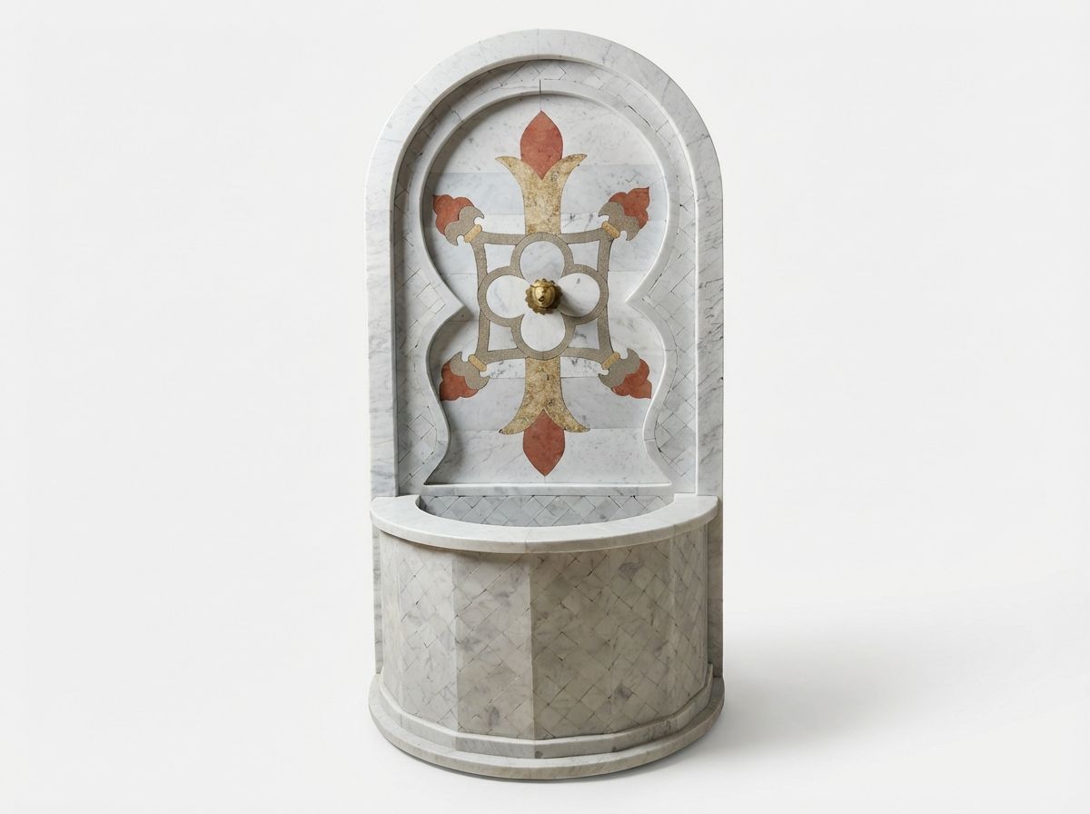 The Royal Andalusian Marble & Brass Wall Fountain view 2