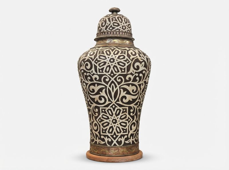 The Atlas Geometric Lidded Urn