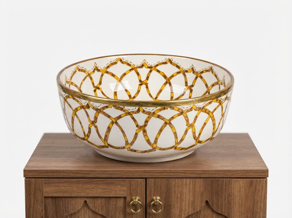 The Fes Amber Star Geometric Vessel Sink view 2