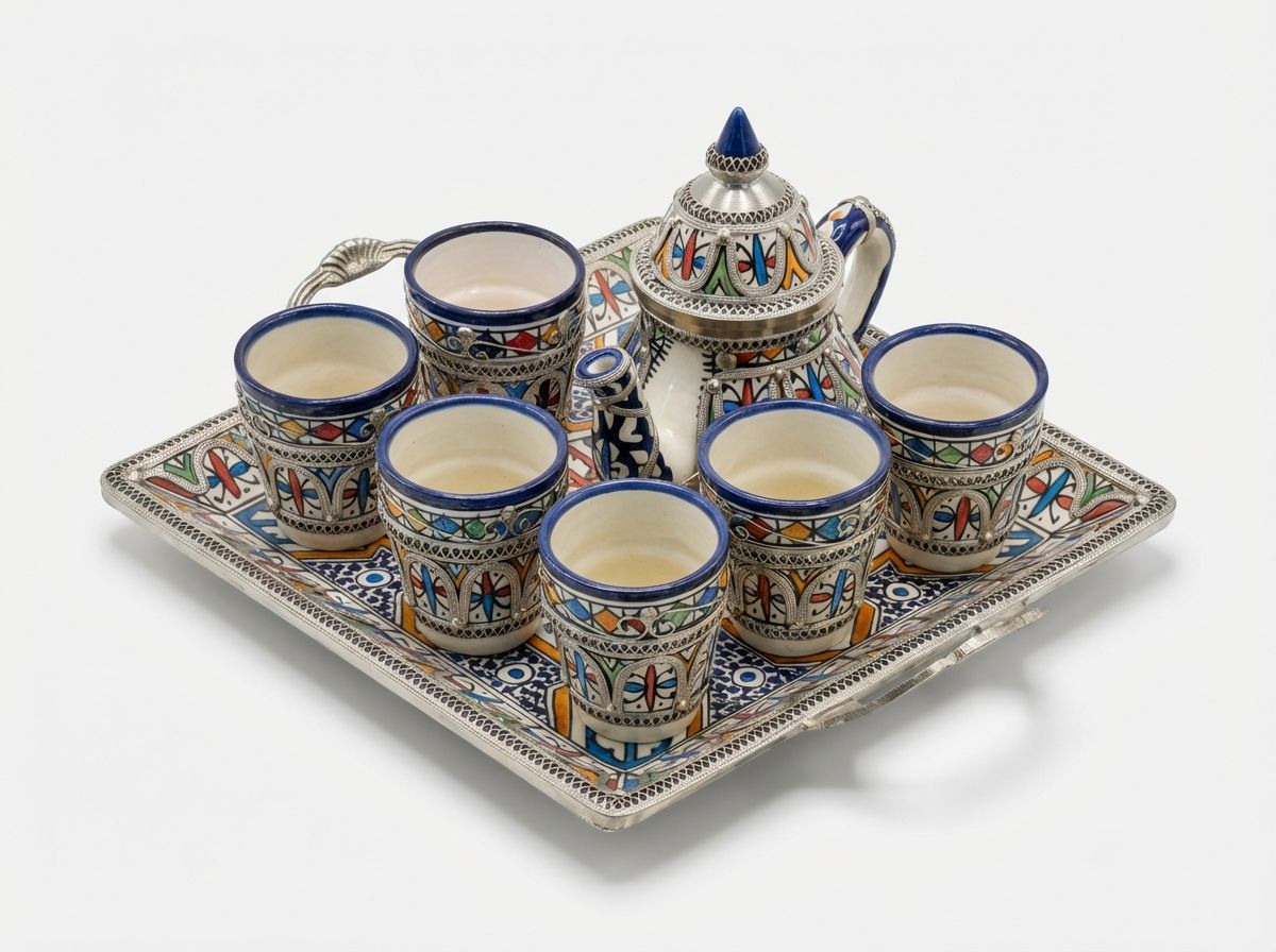 The Fes Filigree & Zellige Tea Service view 3