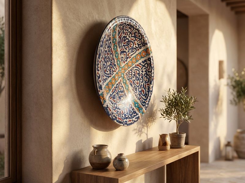 The 'Al-Qalam' Fassi Calligraphy Charger detail