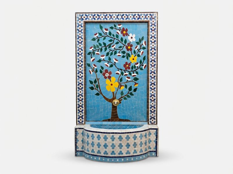 The Andalusian Oasis: 'Tree of Life' Zellige Fountain