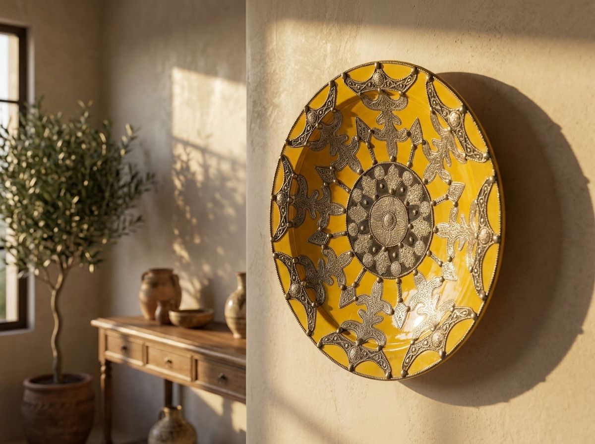 The 'Soleil Andalou' Ceramic & Metal Platter view 3
