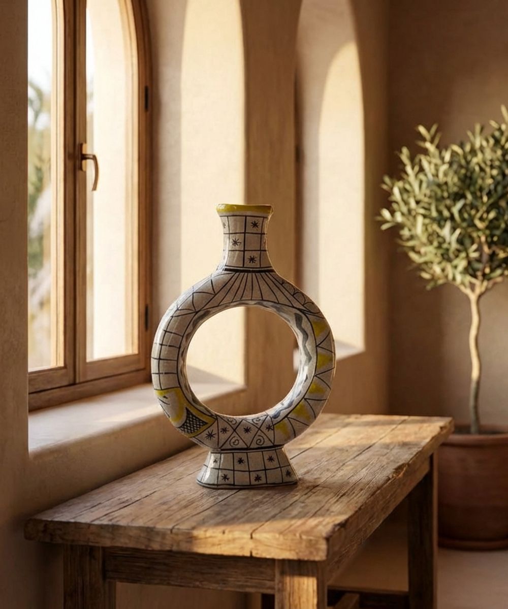 The Safi Soleil Geometric Ring Vase