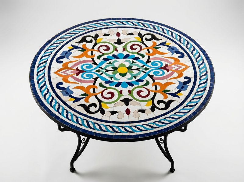 "Soleil de Marrakech" Vibrant Zellige Bistro Table