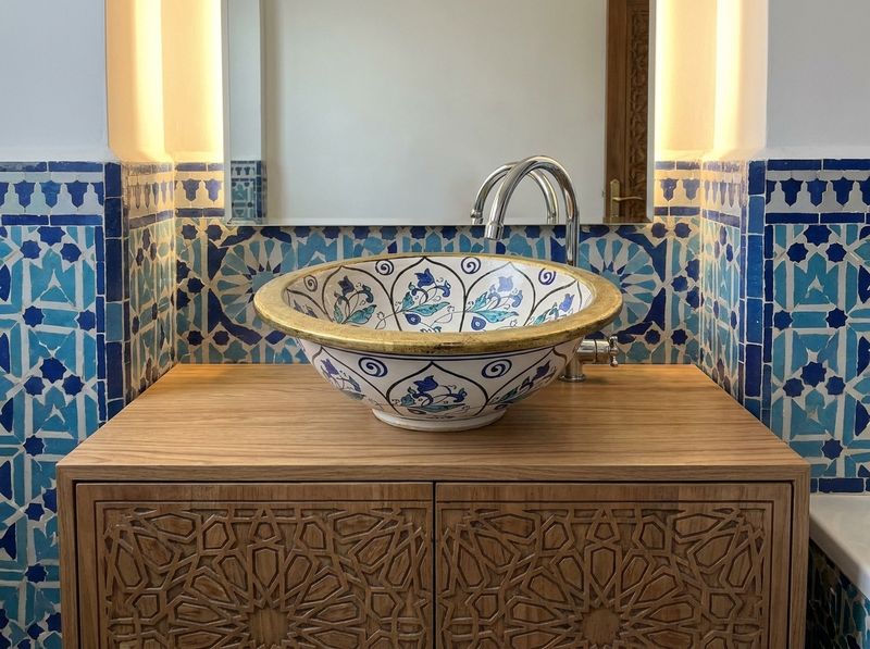 The Zahra Cobalt & Gold Vessel Sink