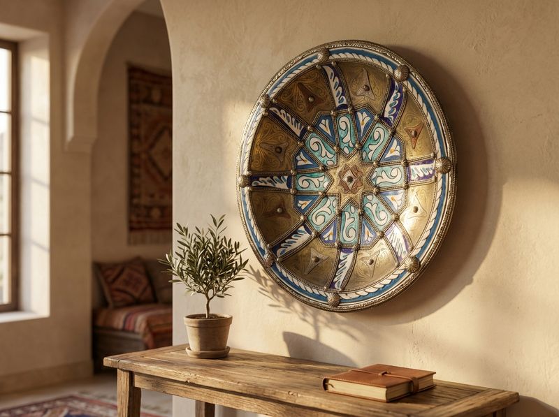 The Azure Star of Fes Metal-Clad Centerpiece detail