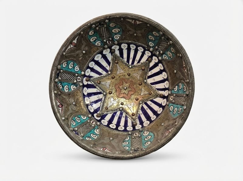 The Azure Star of Mogador Centerpiece Bowl