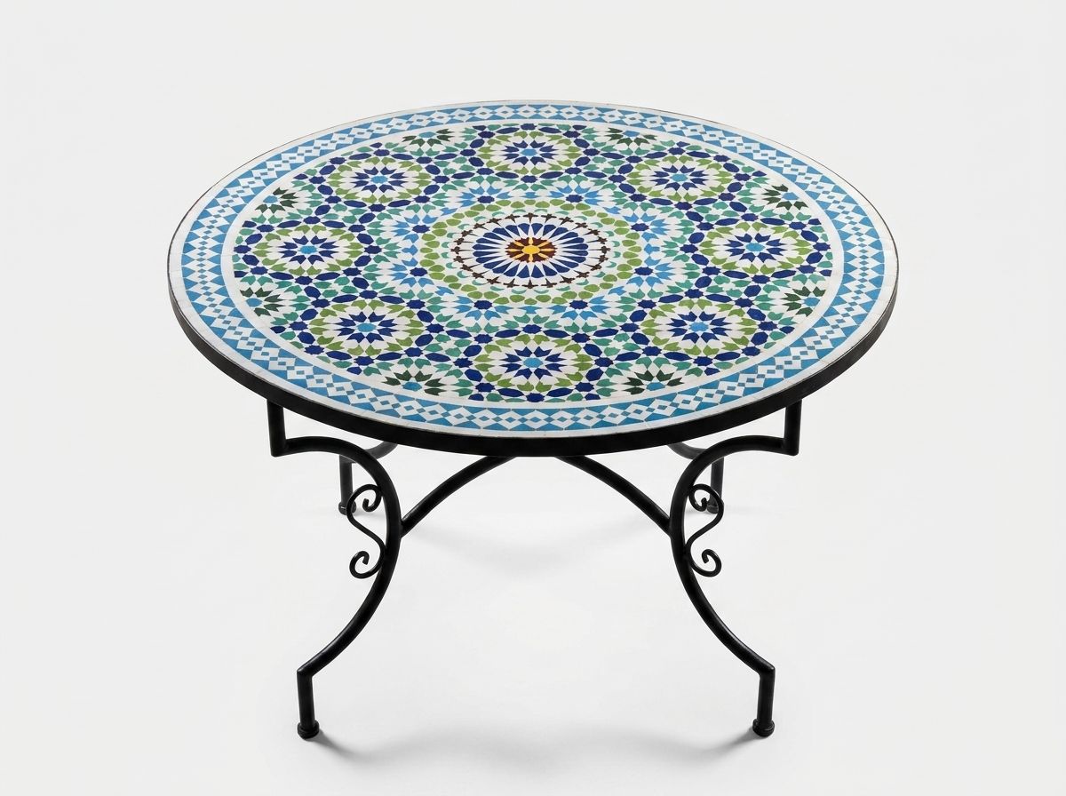 The Azure Starburst Zellige Tabletop view 2