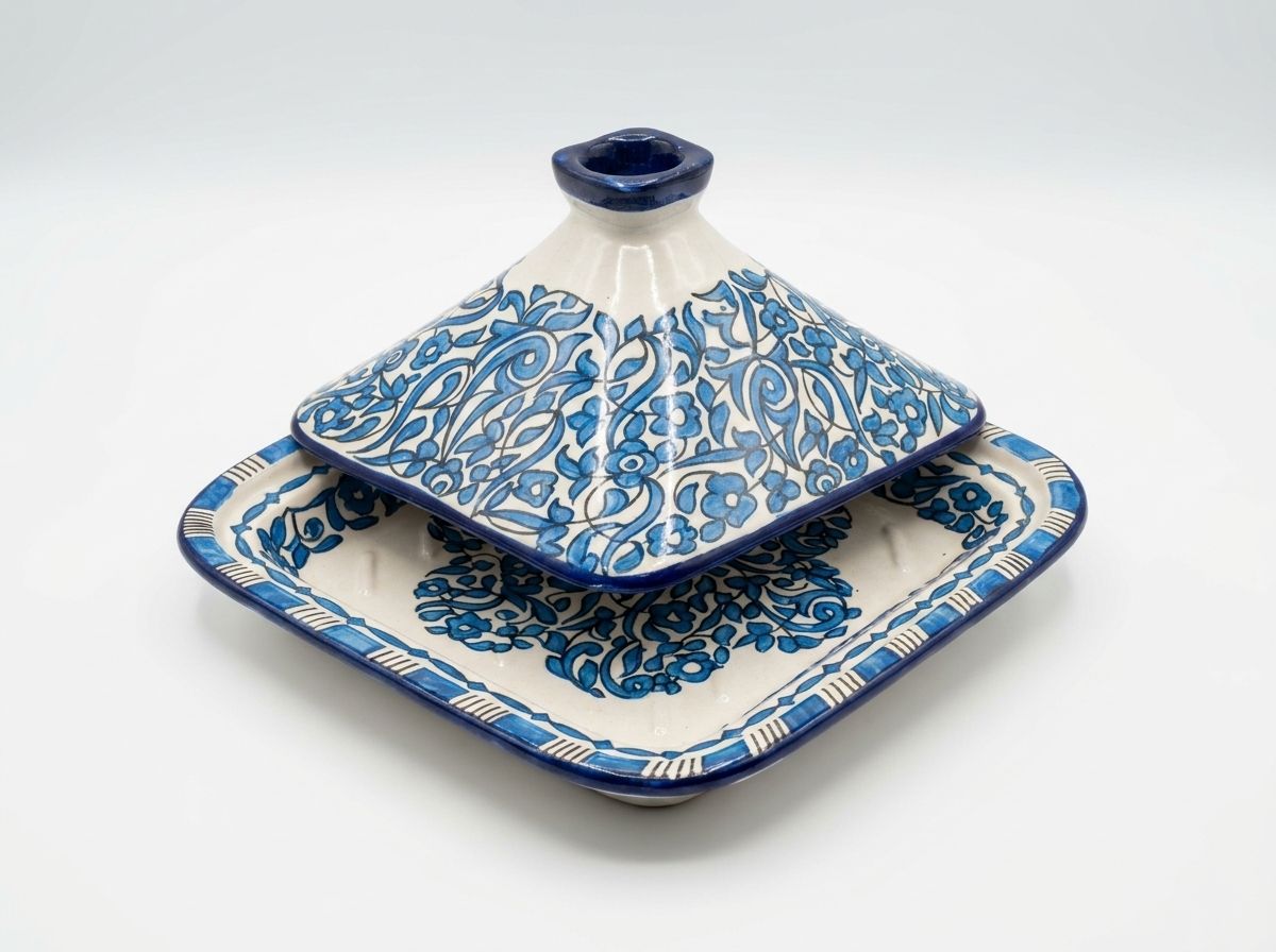 The Fassi Azure Arabesque Serving Tagine view 2