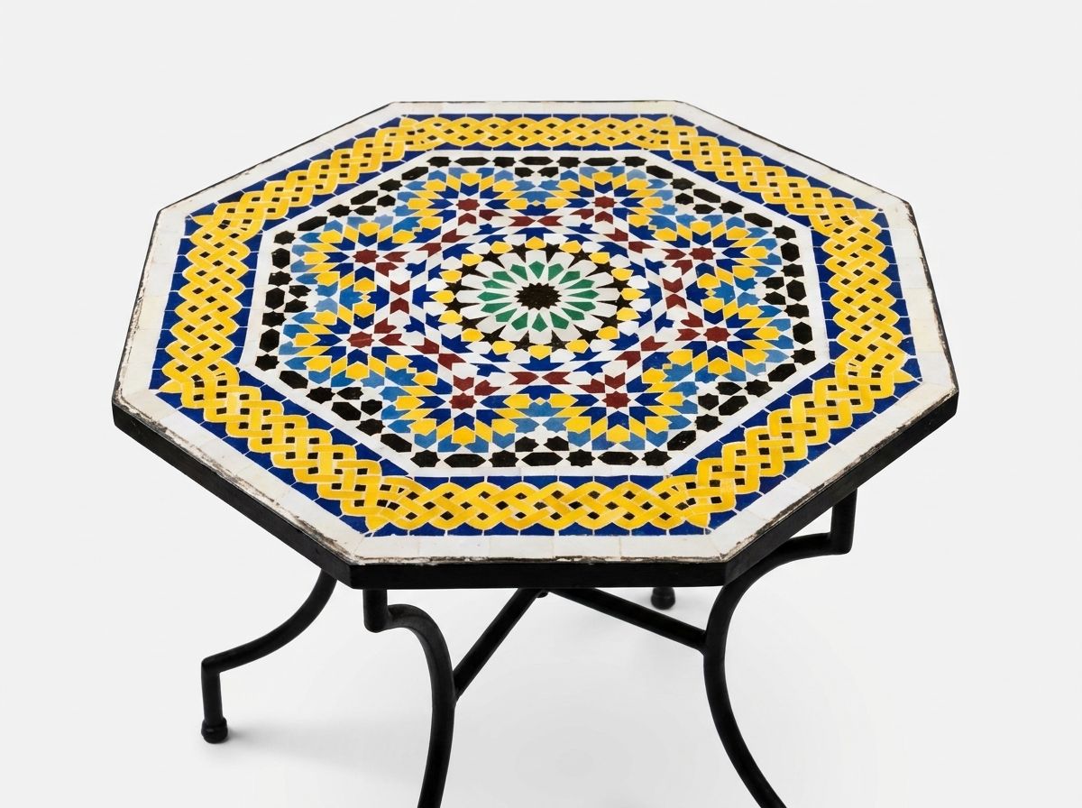 The Idris Octagonal Zellige Tabletop view 2