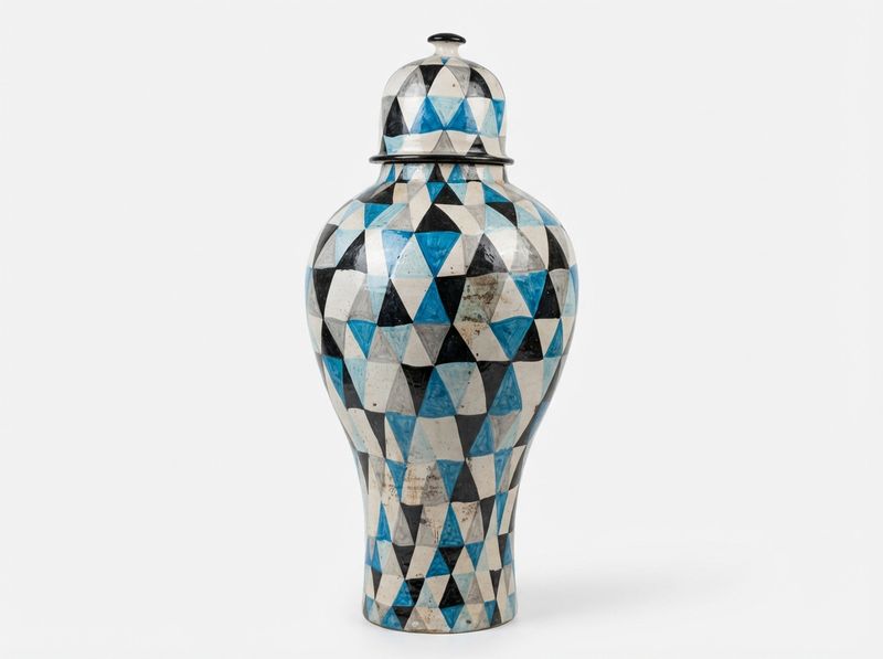The Atlas Mosaic: Large Geometric Ceramic Urn