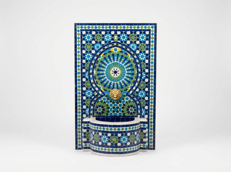 The Azure Fez Zellige Wall Fountain