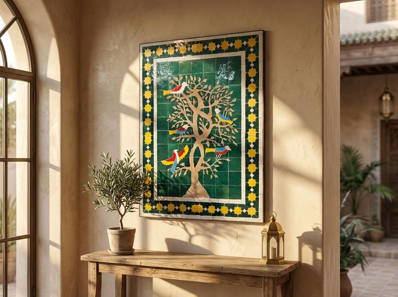 The Andalusian Garden Zellige Panel detail