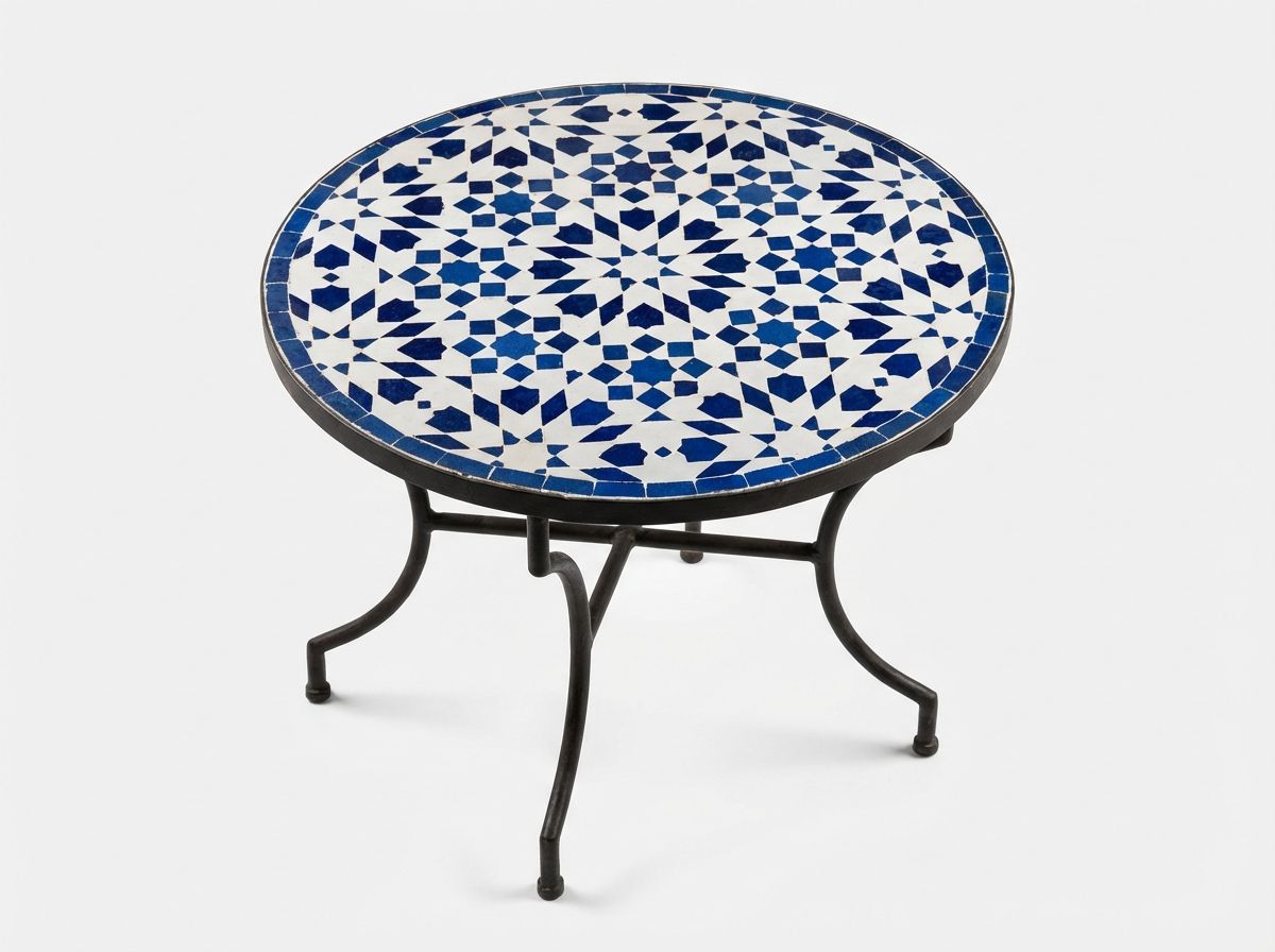 The Marrakech Medina Zellige Mosaic Table view 3