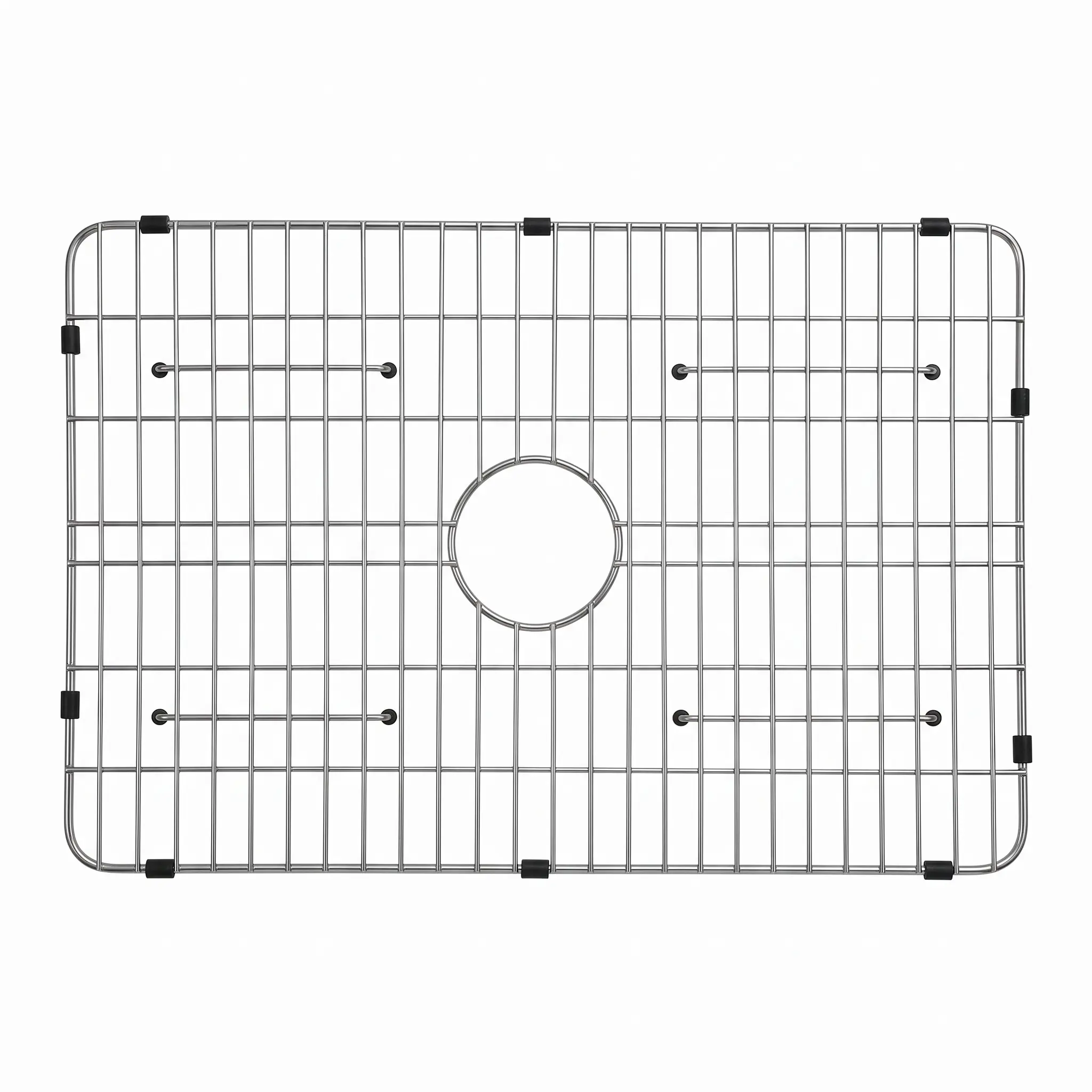 Stainless Steel Kitchen Sink Bottom Grid with Center Drain
