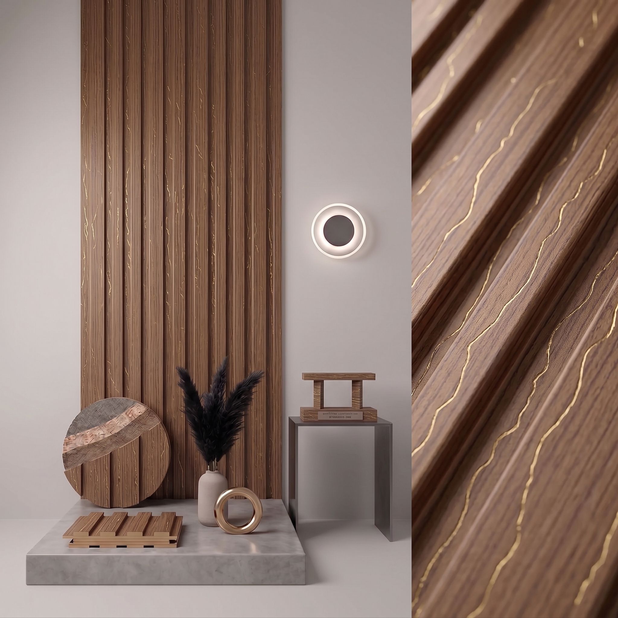 C-60 WPC Fluted Wall Panel