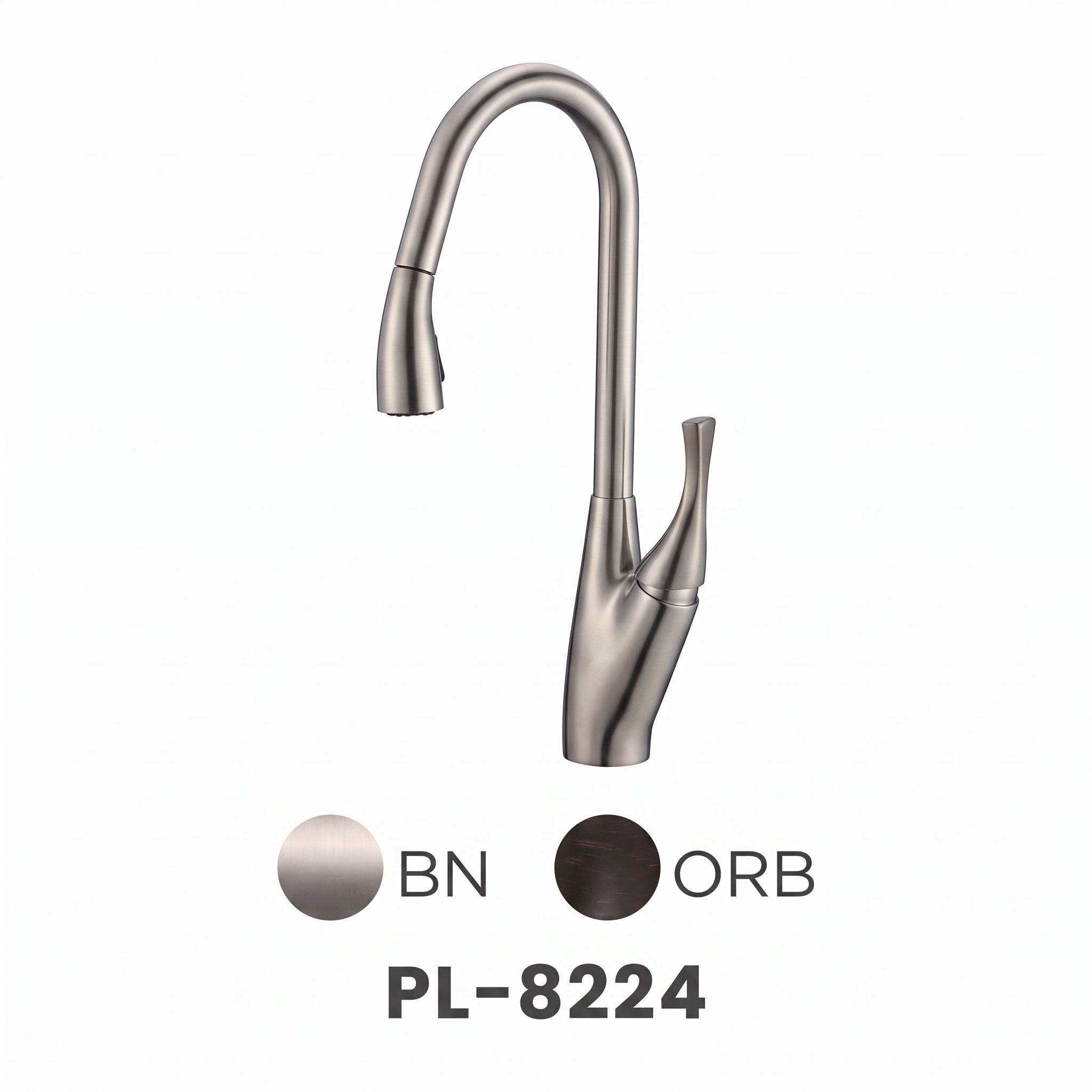 PL-8224 Modern High Arc Pull Down Kitchen Faucet