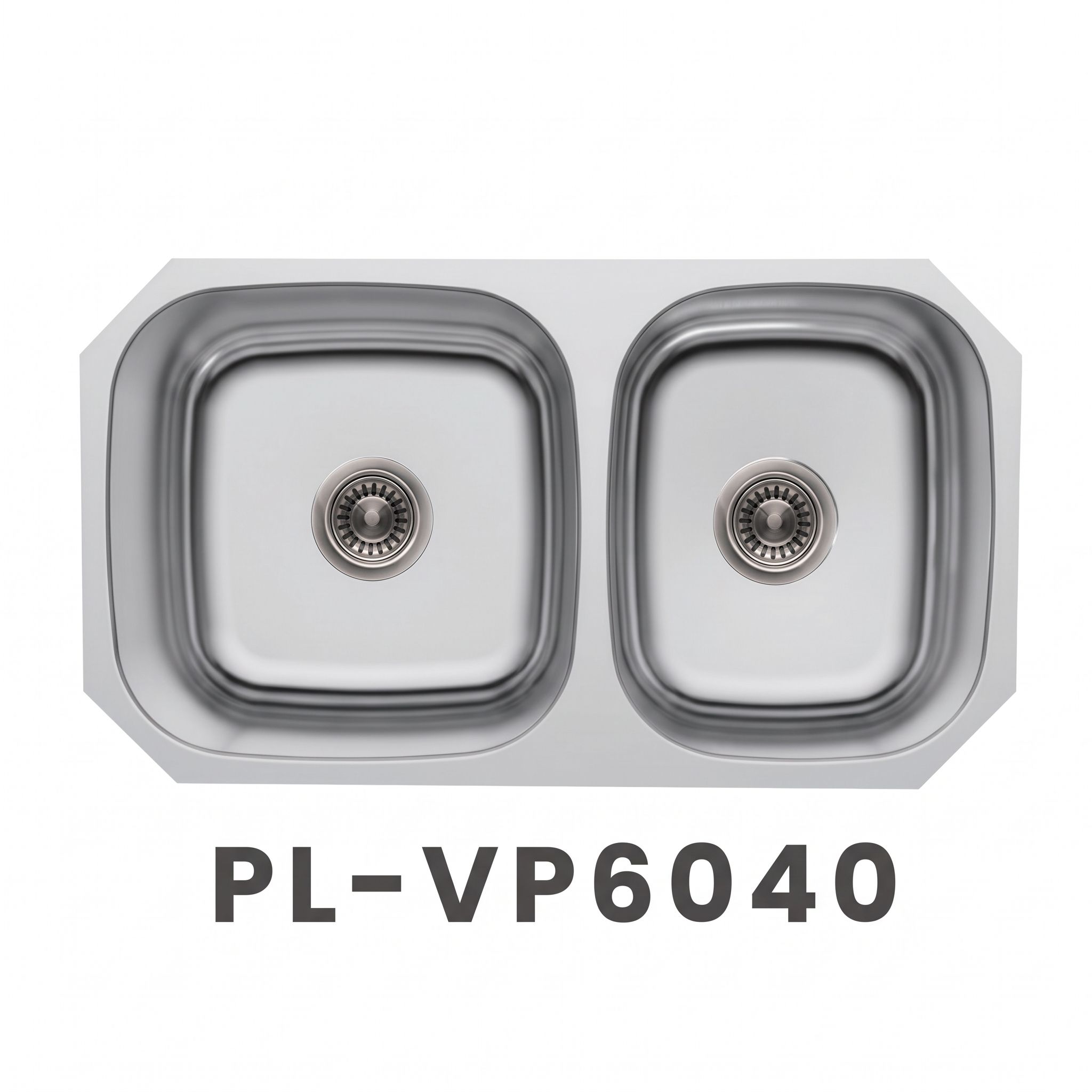 PL-VP6040 Stainless Steel Undermount 60/40 Double Bowl Kitchen Sink