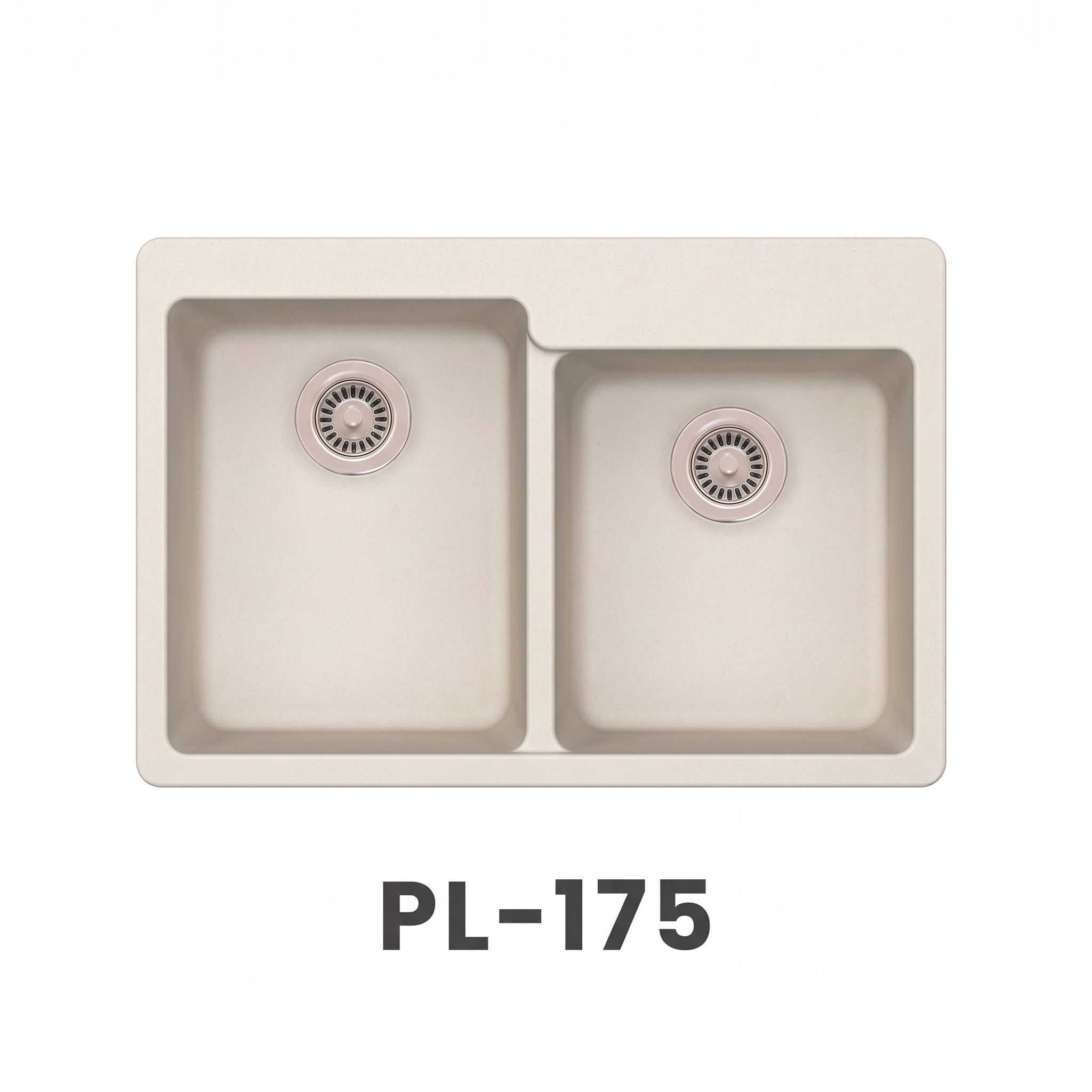 PL-175 Granite Composite Undermount 60/40 Double Bowl Kitchen Sink