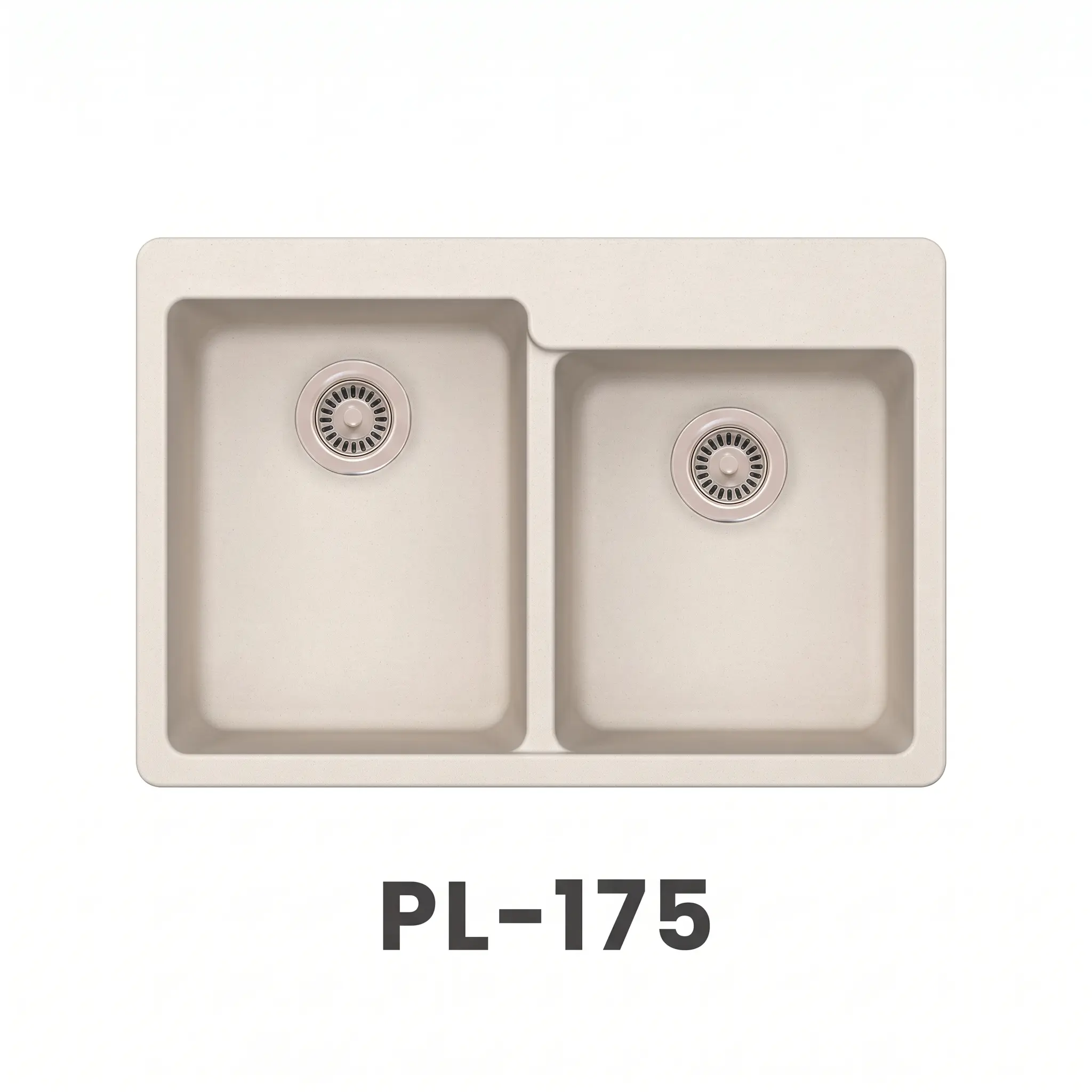 PL-175 Granite Composite Undermount 60/40 Double Bowl Kitchen Sink