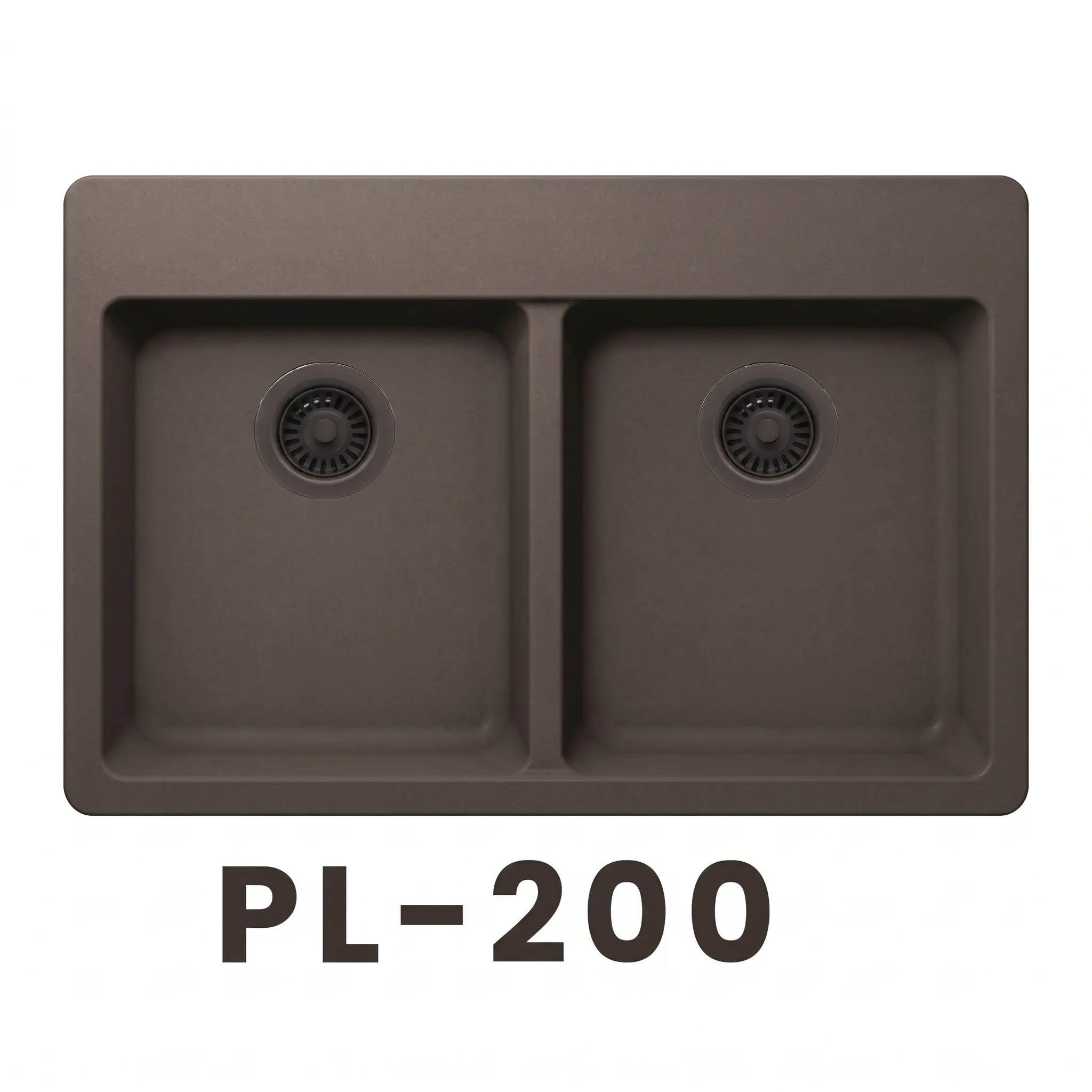 PL-200 Granite Composite Undermount 50/50 Equal Double Bowl Kitchen Sink