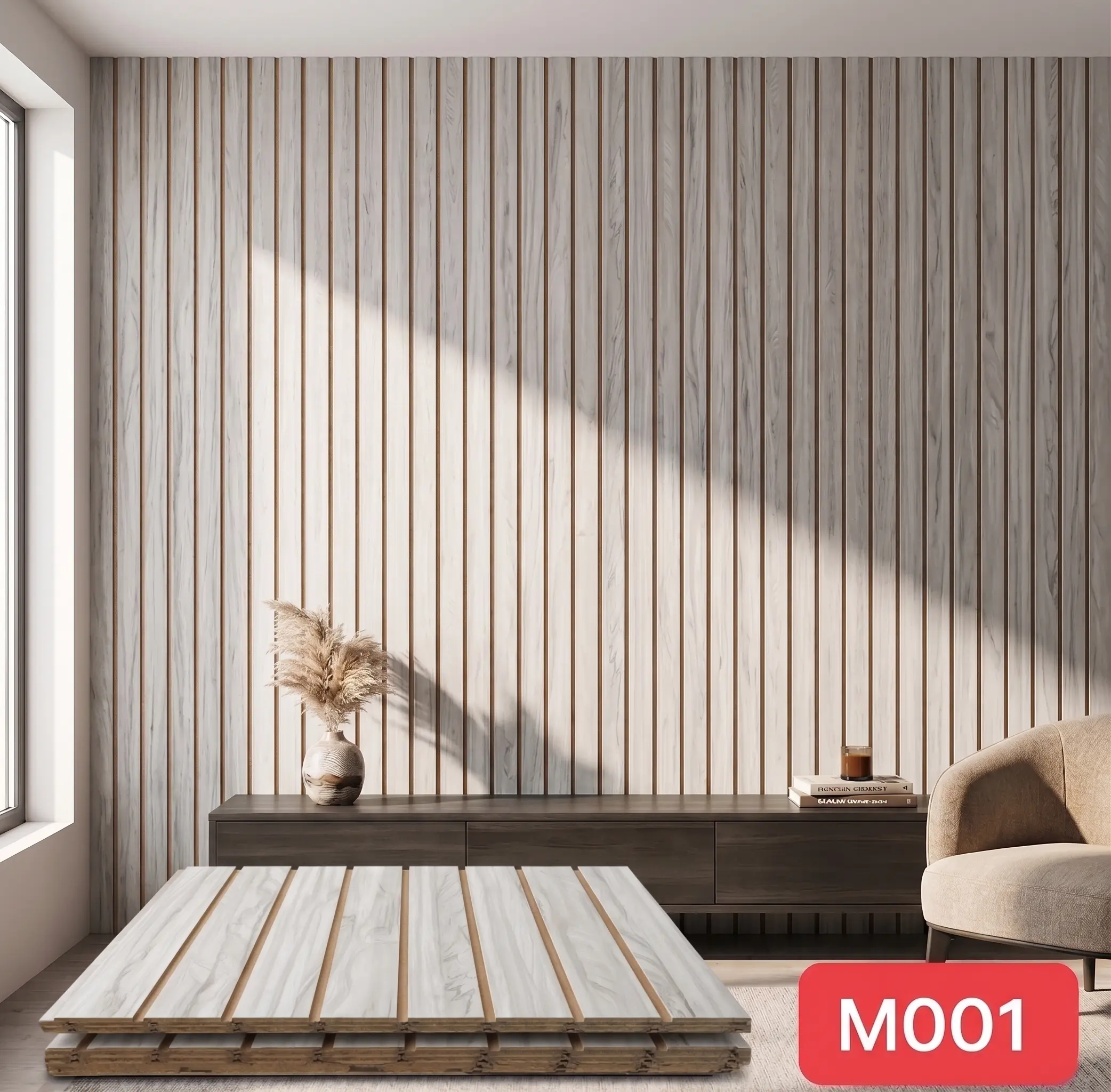 M001 MDF Slat Wall Panel