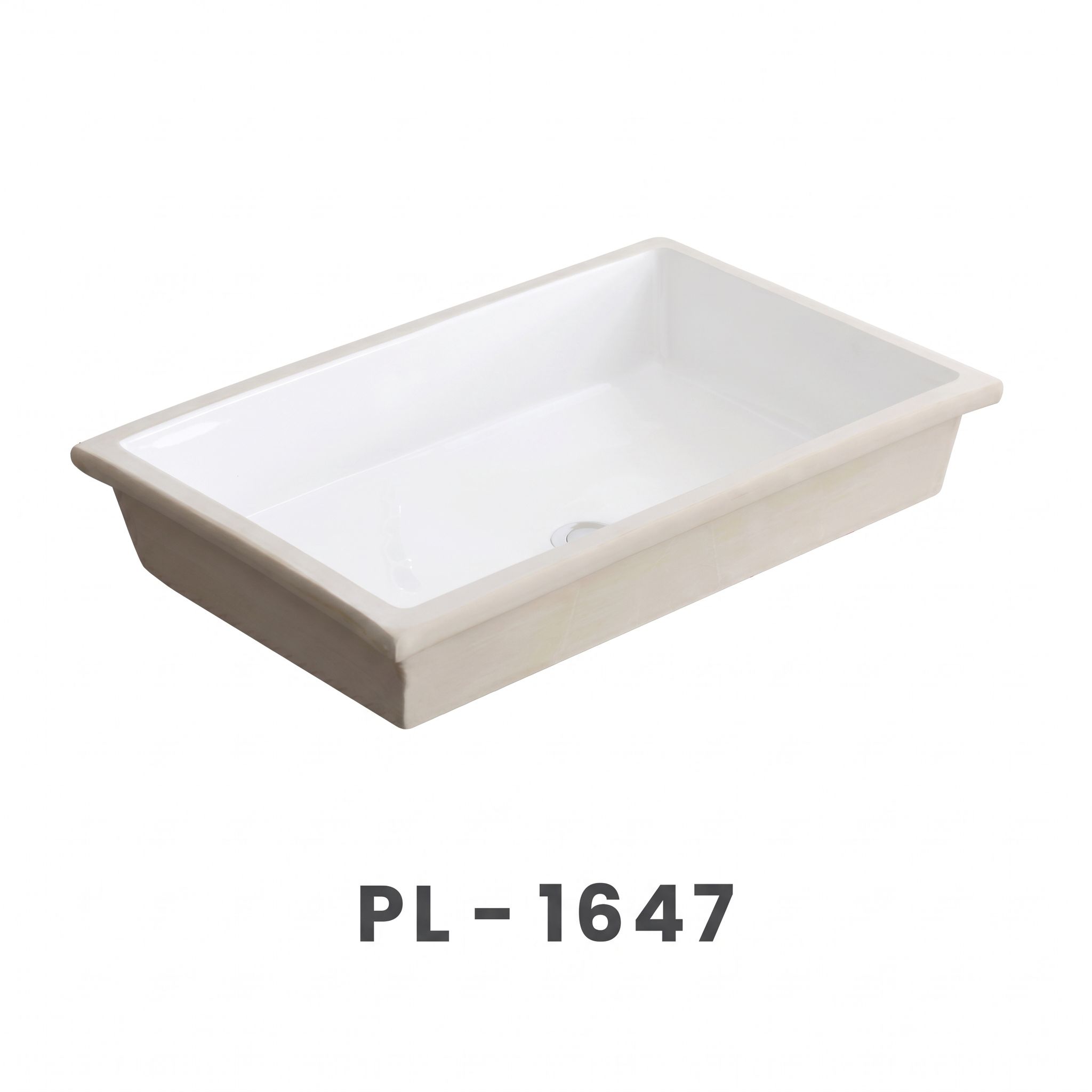 PL-1647 Rectangular Undermount Vitreous China Vanity Sink