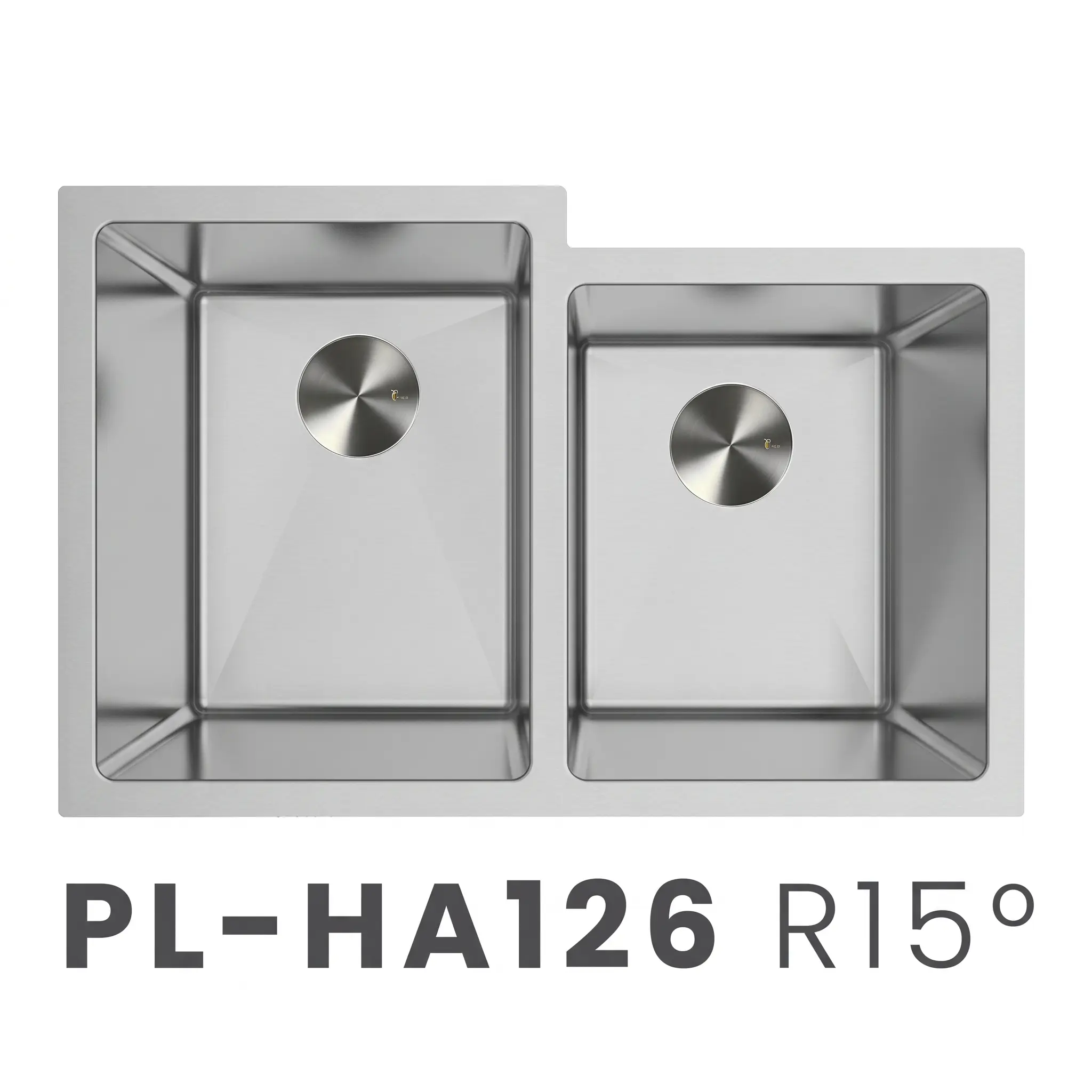 PL-HA126 R15° Stainless Steel Undermount 60/40 Double Bowl Kitchen Sink
