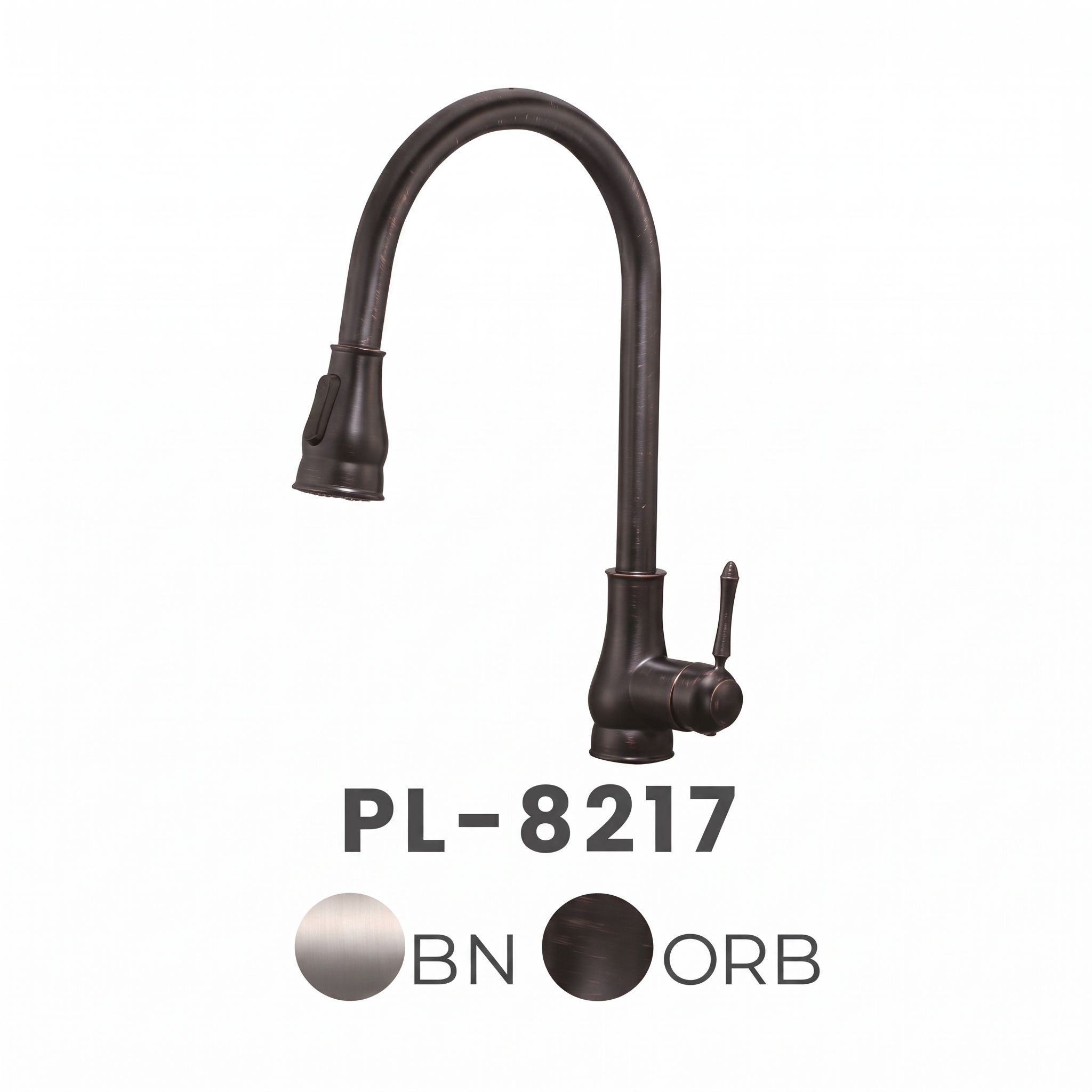 PL-8217 High Arc Pull Down Kitchen Faucet