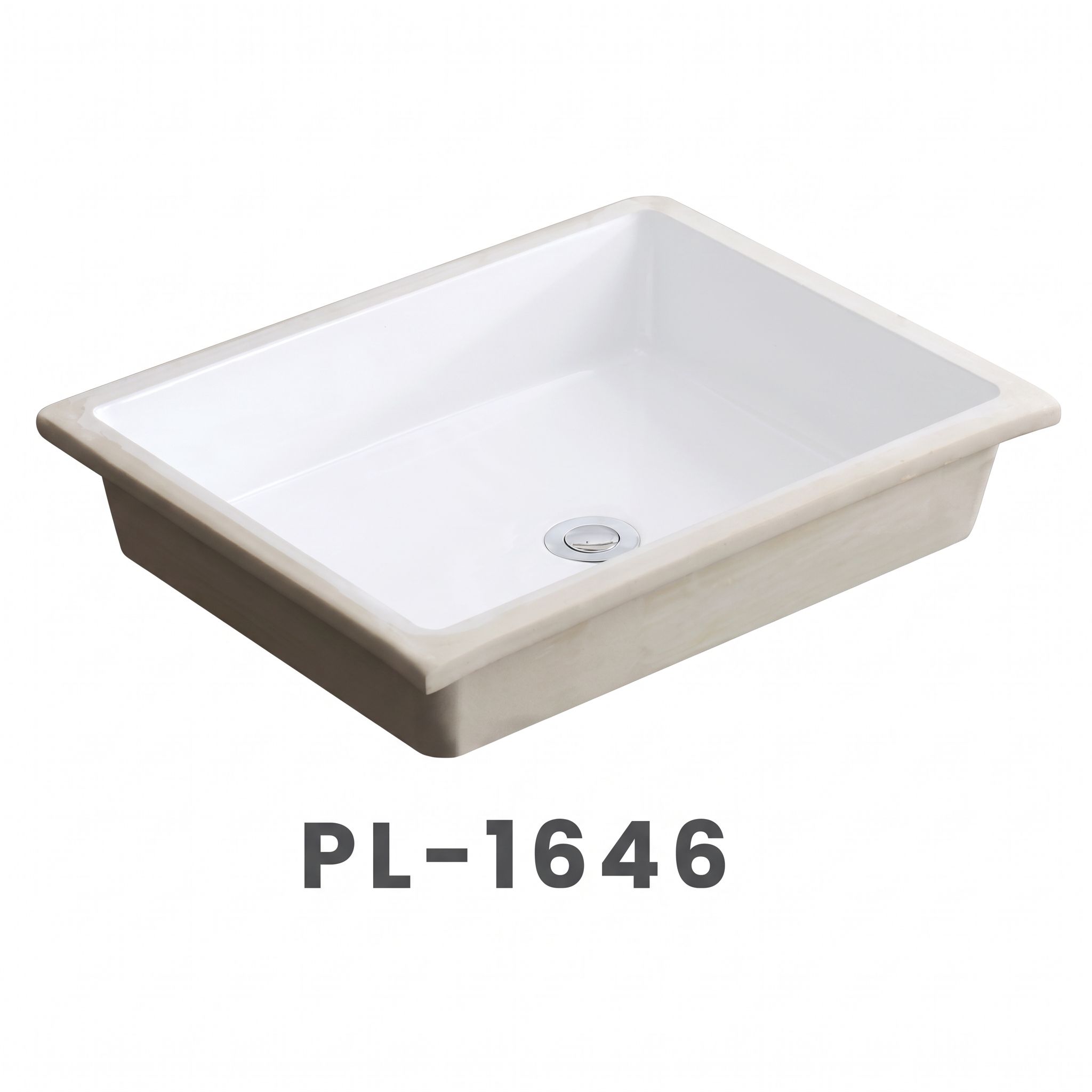 PL-1646 Rectangular Vitreous China Undermount Bathroom Vanity Sink