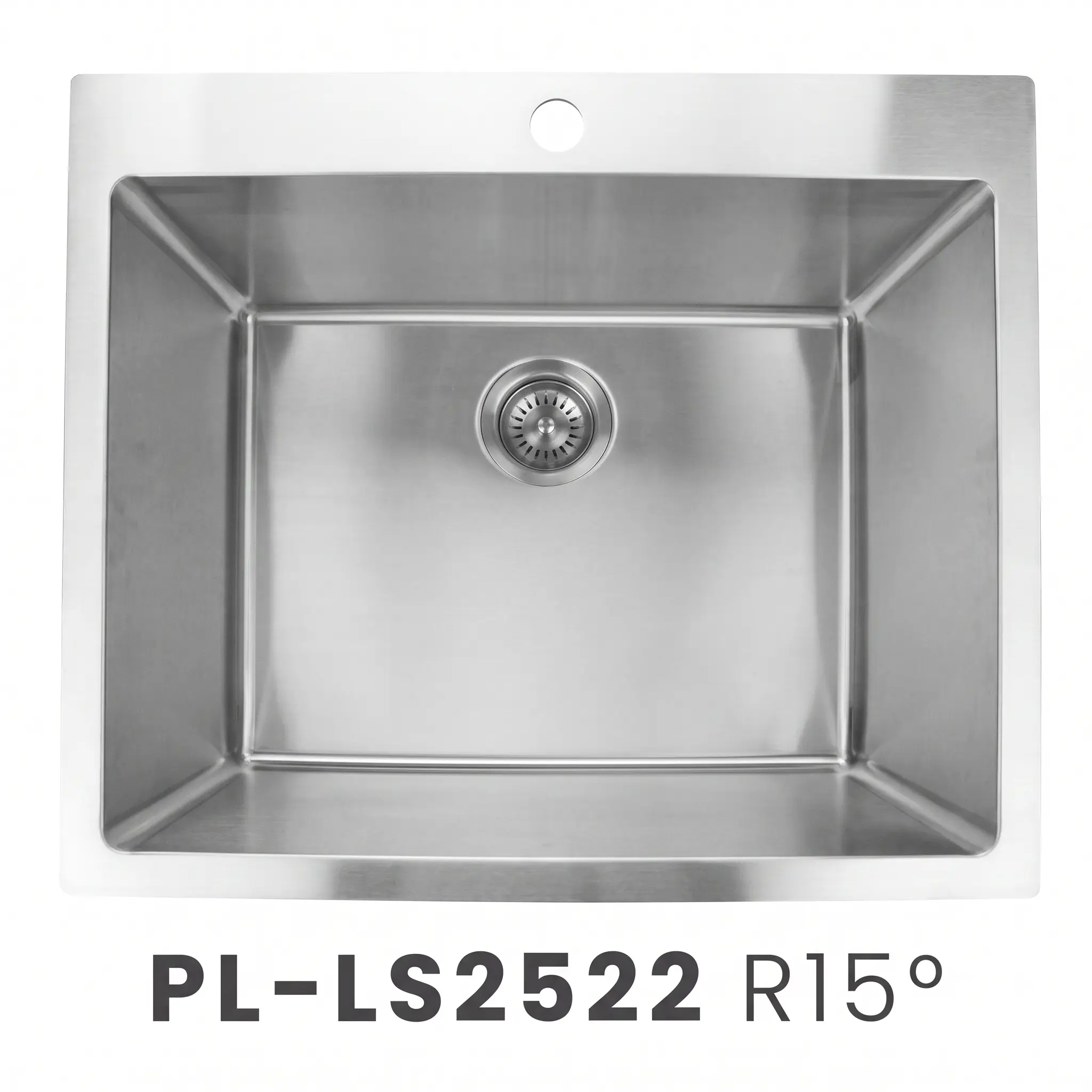 PL-LS2522 R15° Stainless Steel Single Bowl Utility & Laundry Sink