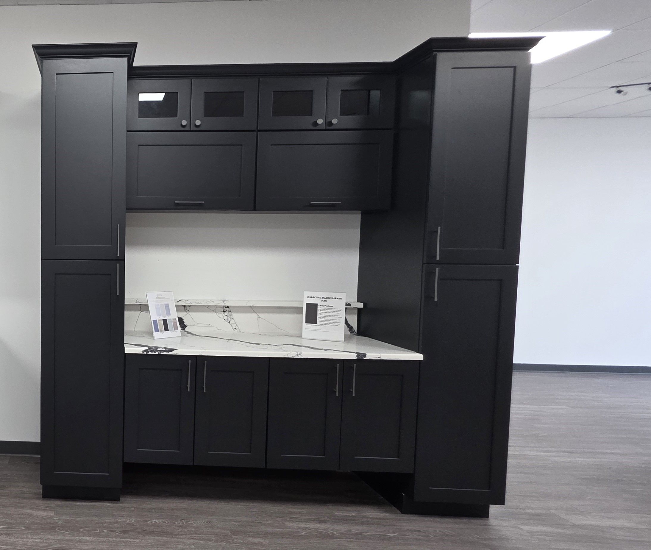 Charcoal Black Shaker Coffee Bar & Buffet Unit thumbnail 2