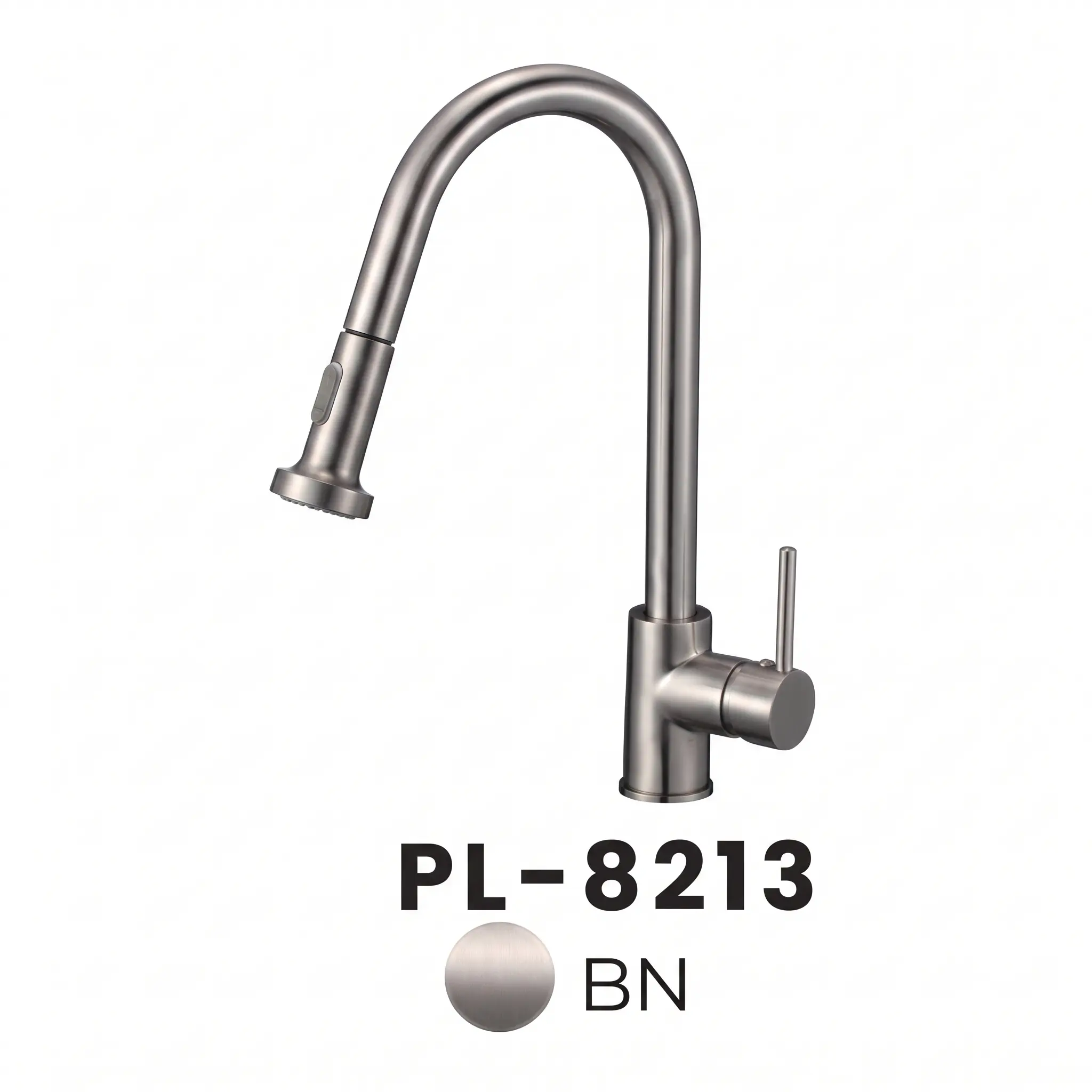 PL-8213 High Arc Single Handle Pull Down Kitchen Faucet