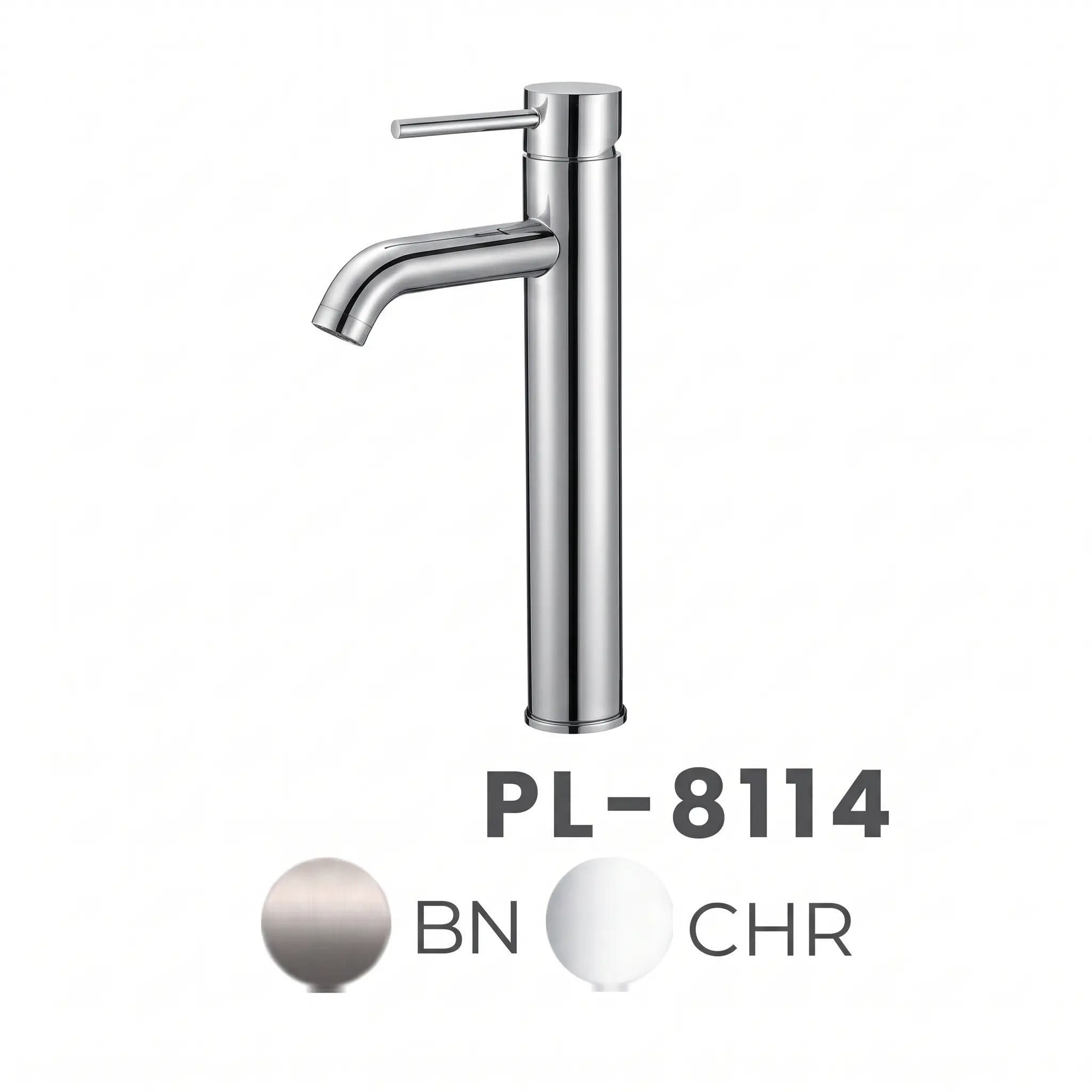 PL-8114 Tall Single Handle Vessel Vanity Faucet