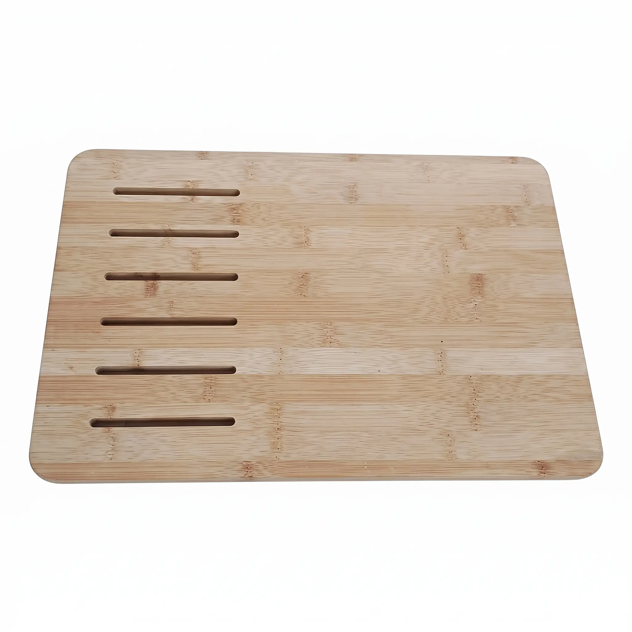 Over the Sink Slotted Bamboo Cutting Board