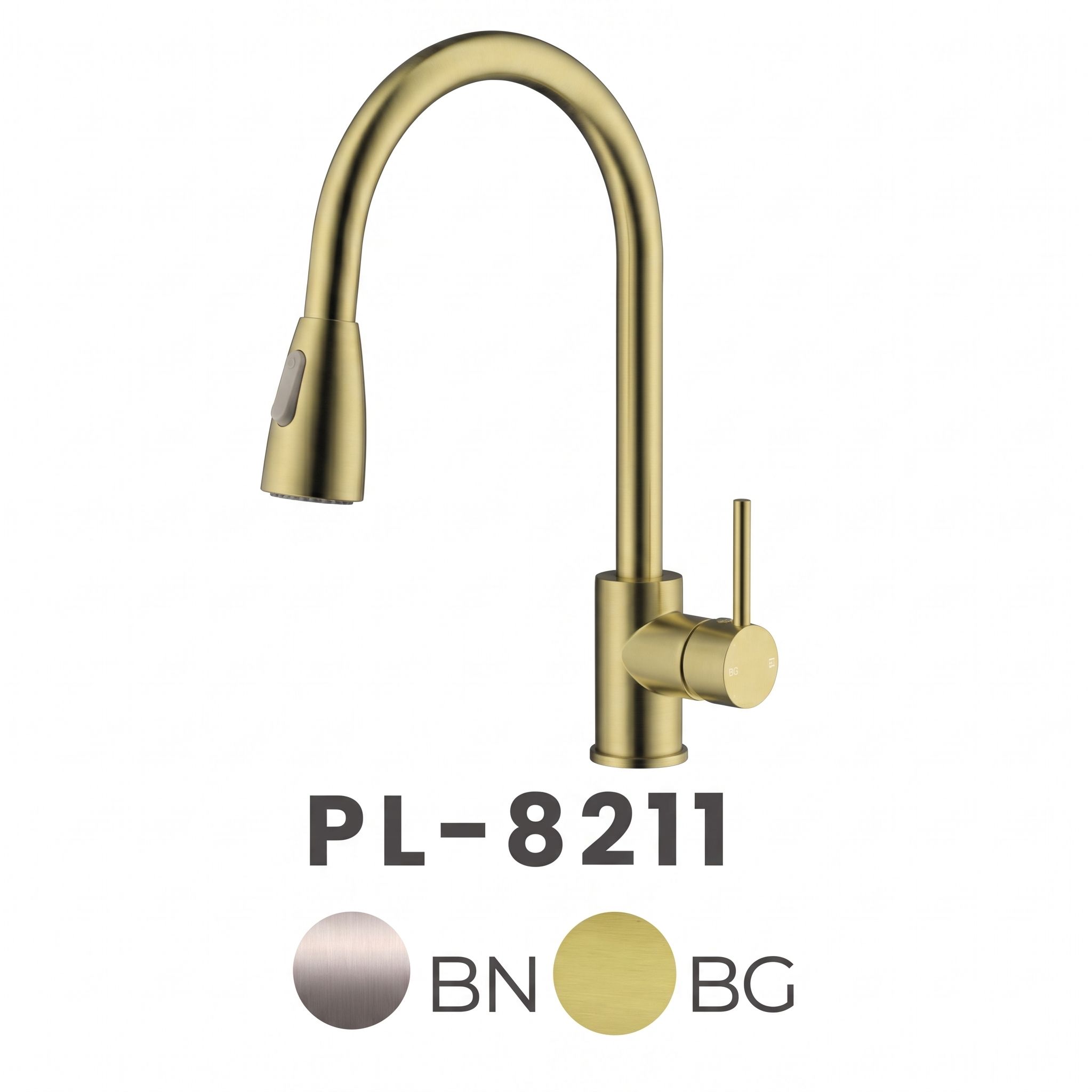 PL-8211 High Arc Single Handle Pull Down Kitchen Faucet