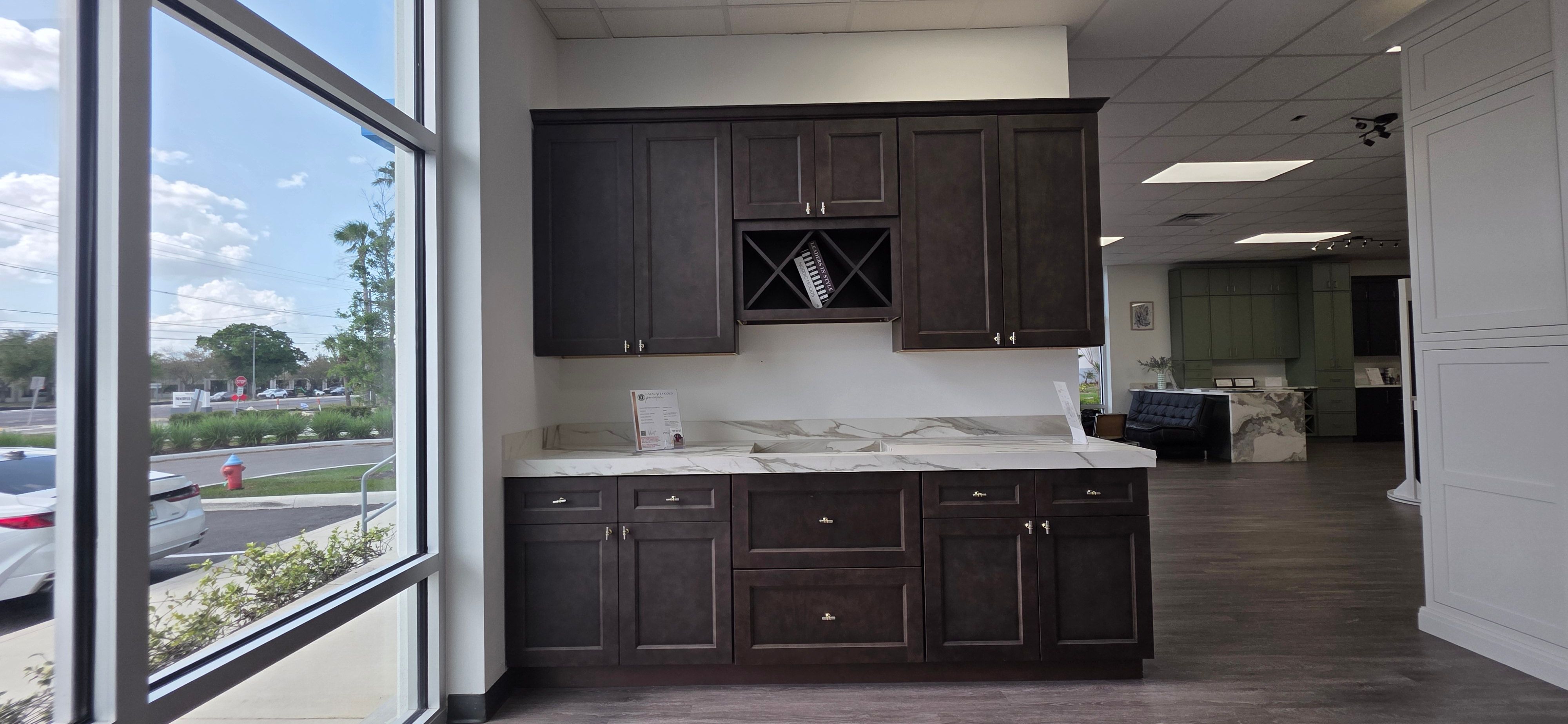 Modern Espresso Wet Bar & Wine Cabinet Unit thumbnail 2