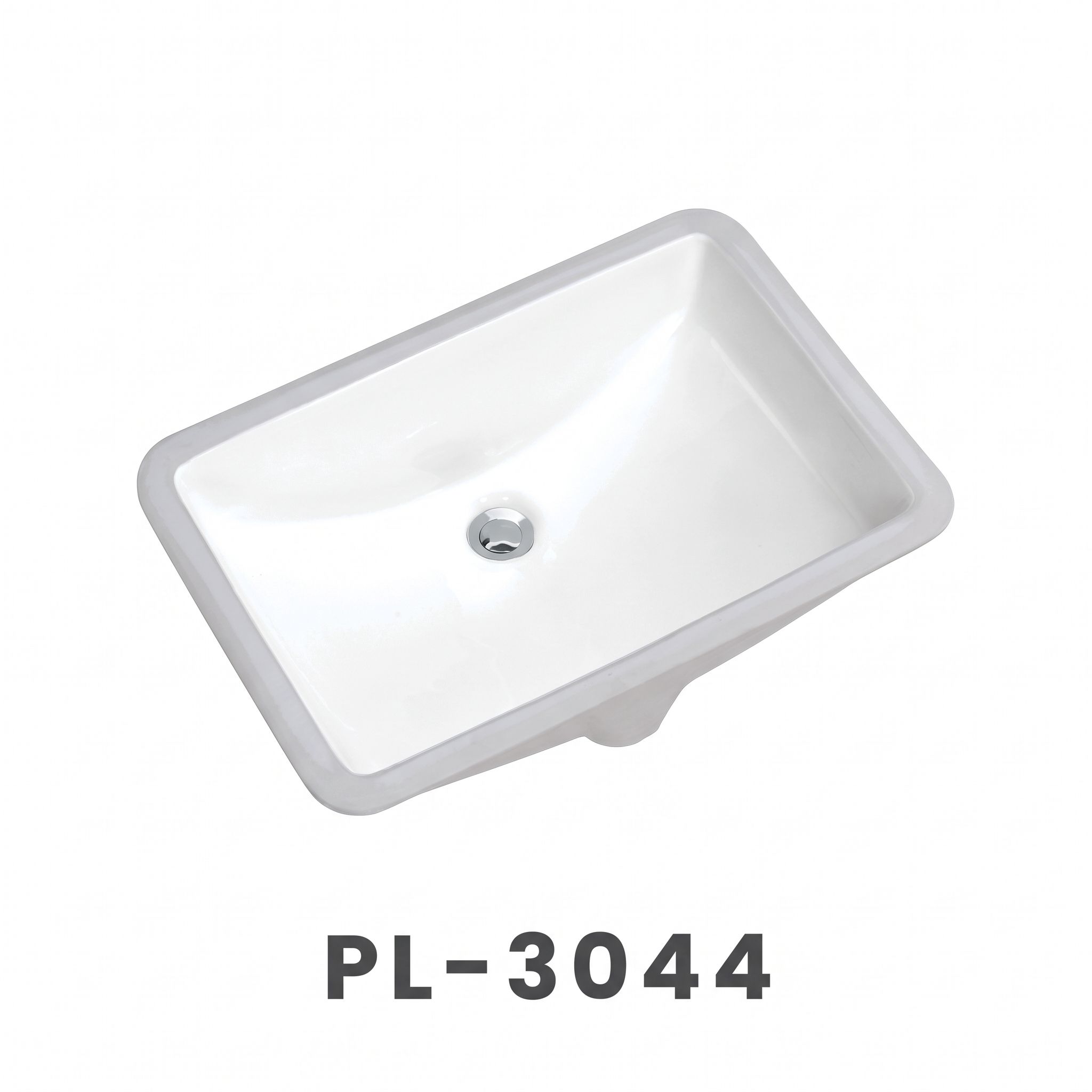 PL-3044 Rectangular Undermount Vitreous China Vanity Sink
